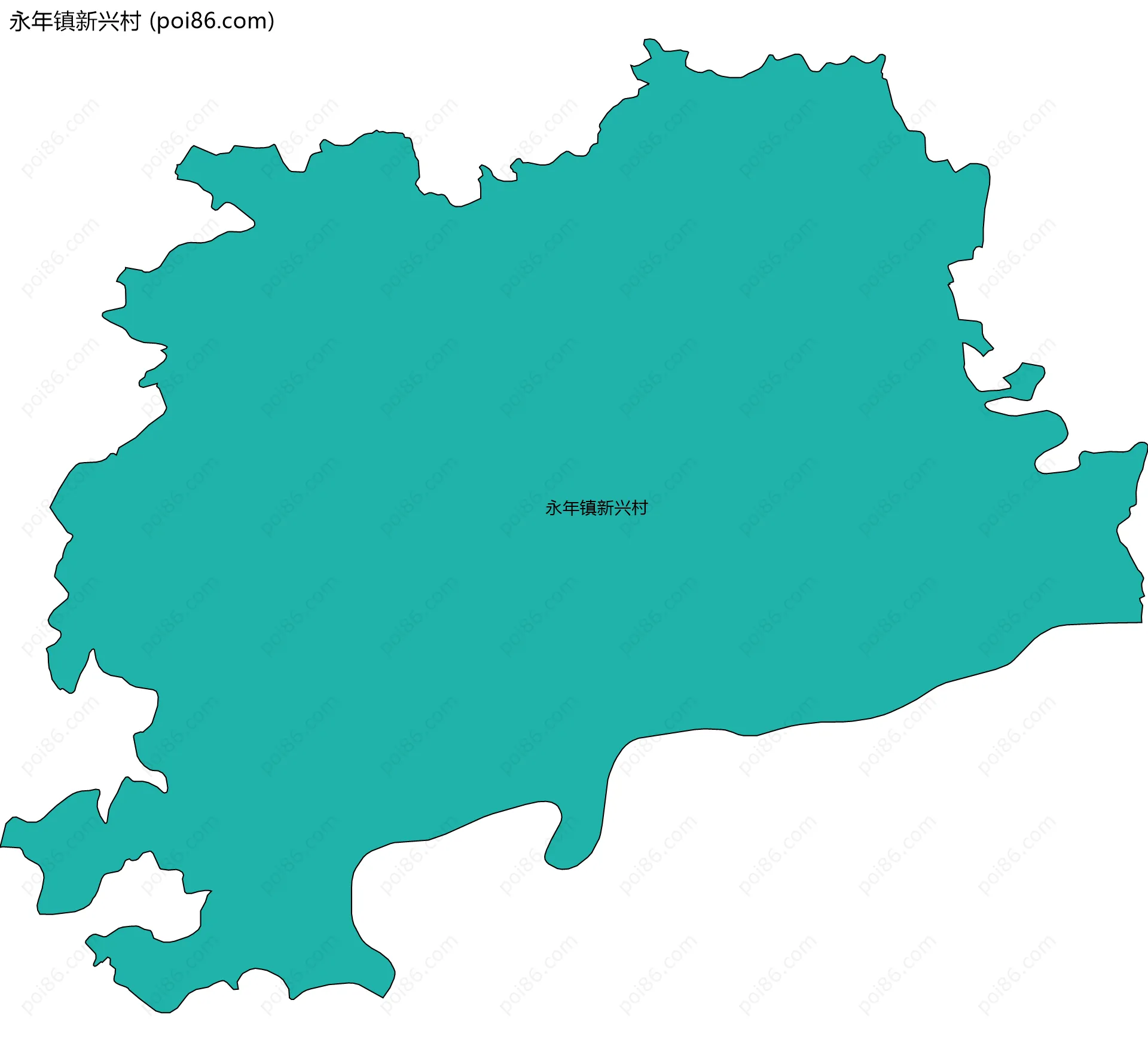 永年镇新兴村边界地图