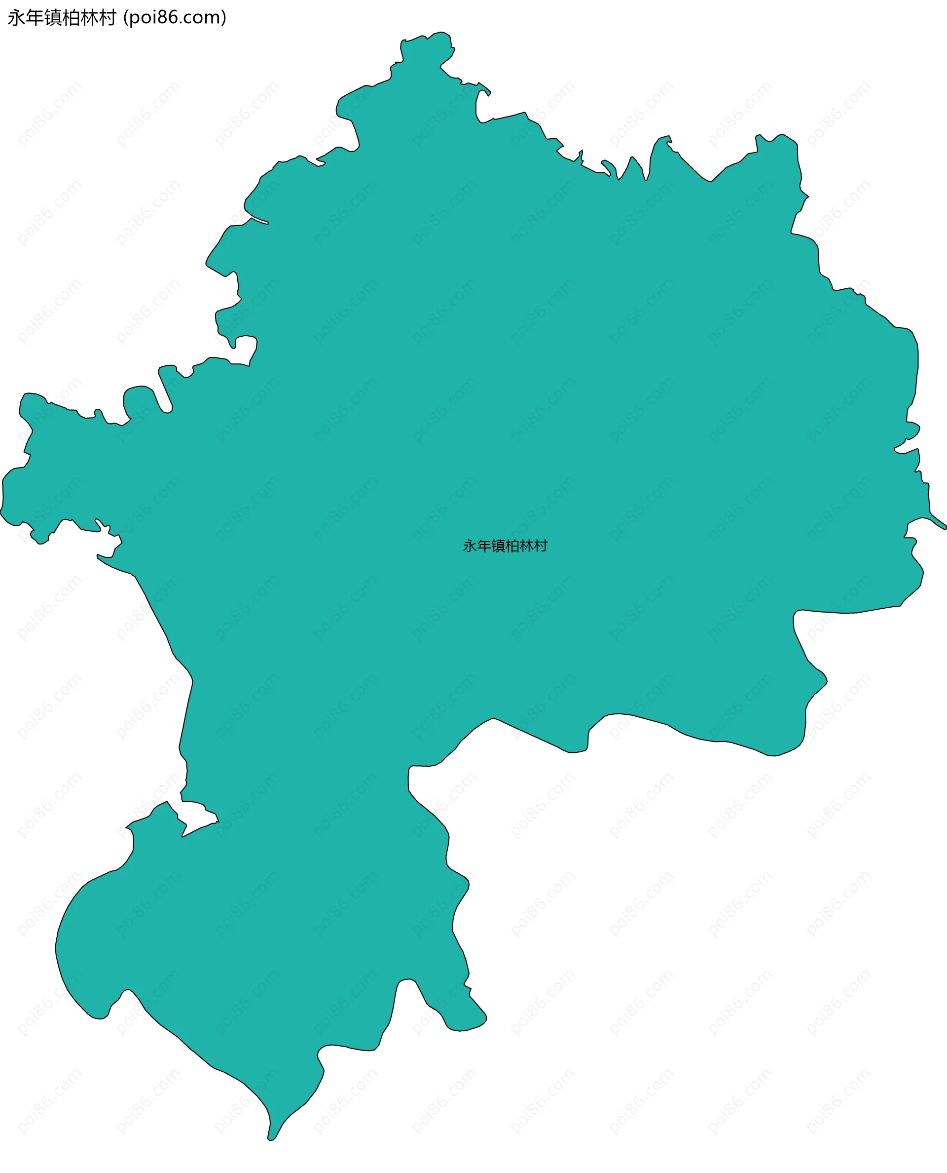 永年镇柏林村边界地图