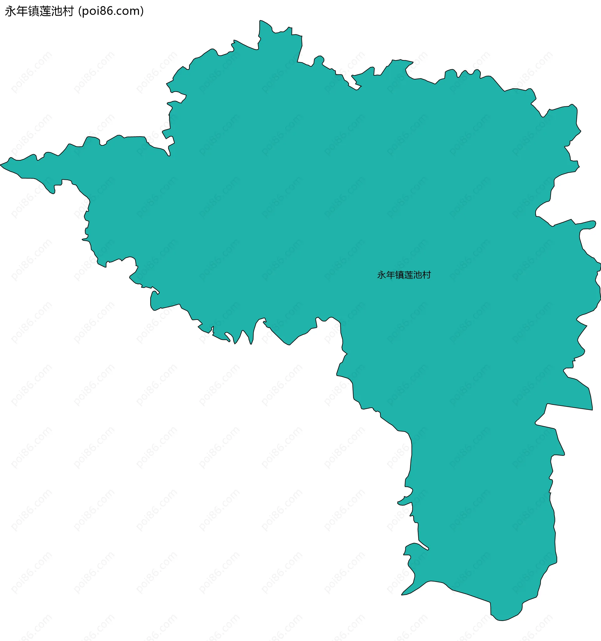 永年镇莲池村边界地图