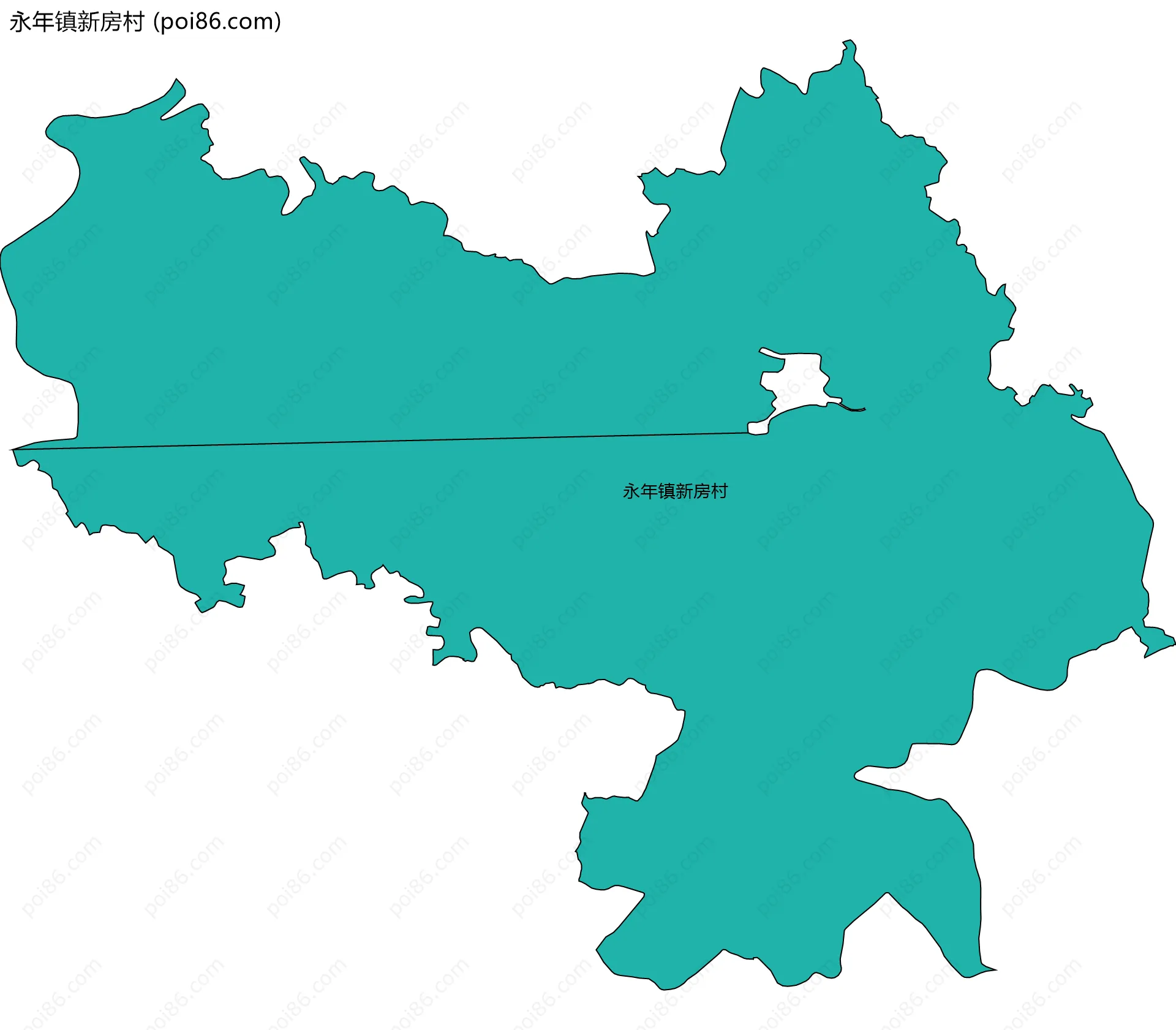 永年镇新房村边界地图