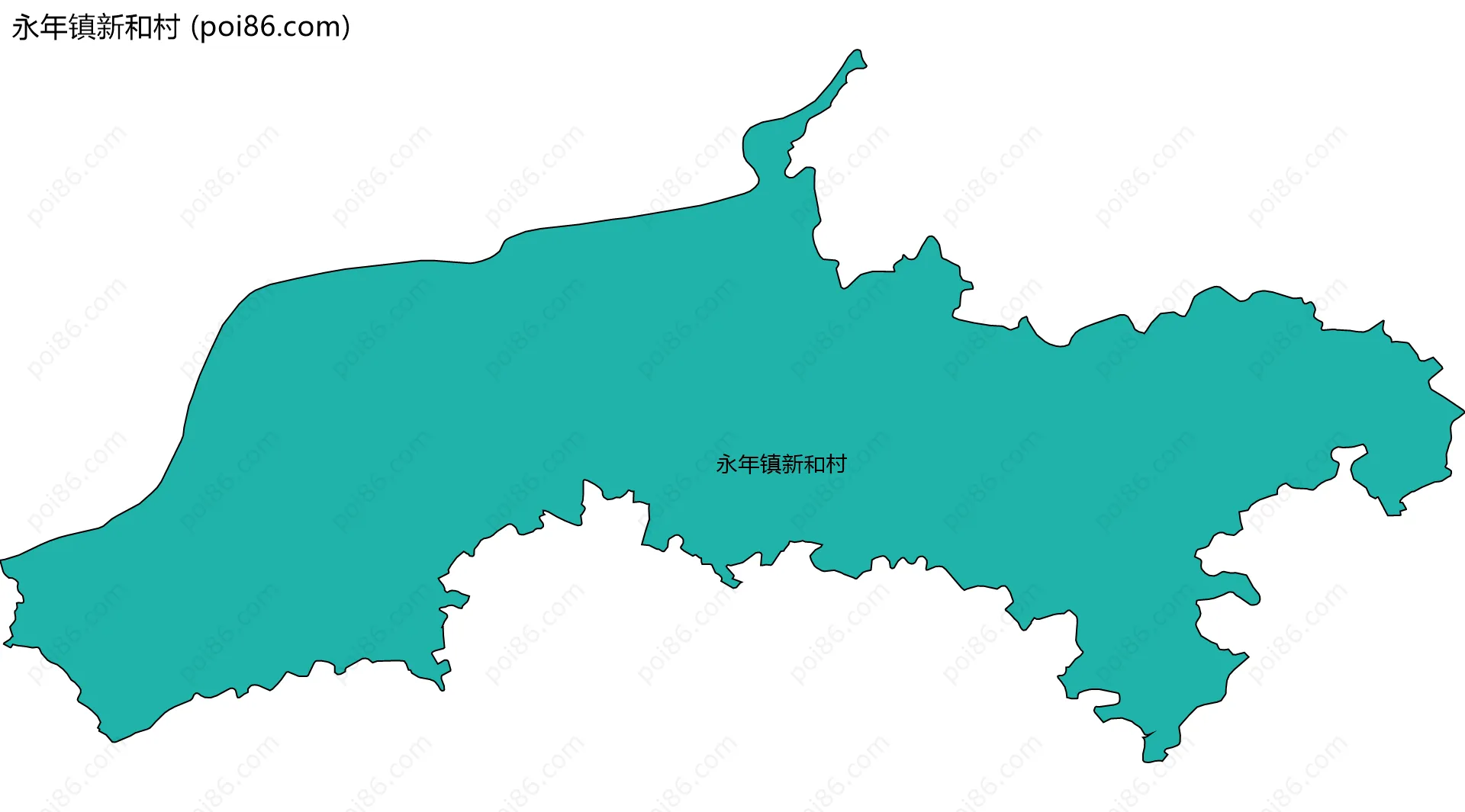 永年镇新和村边界地图