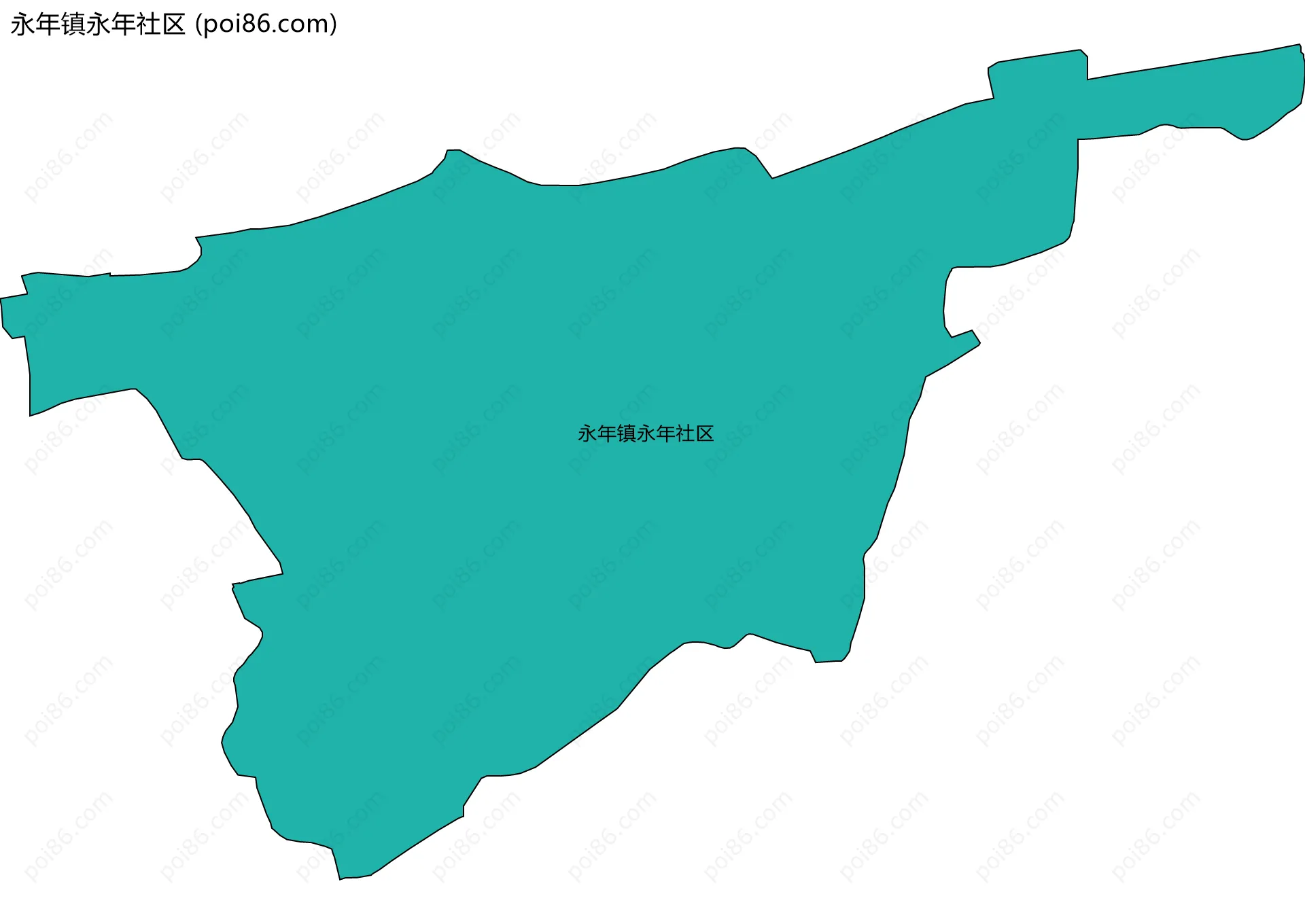 永年镇永年社区边界地图