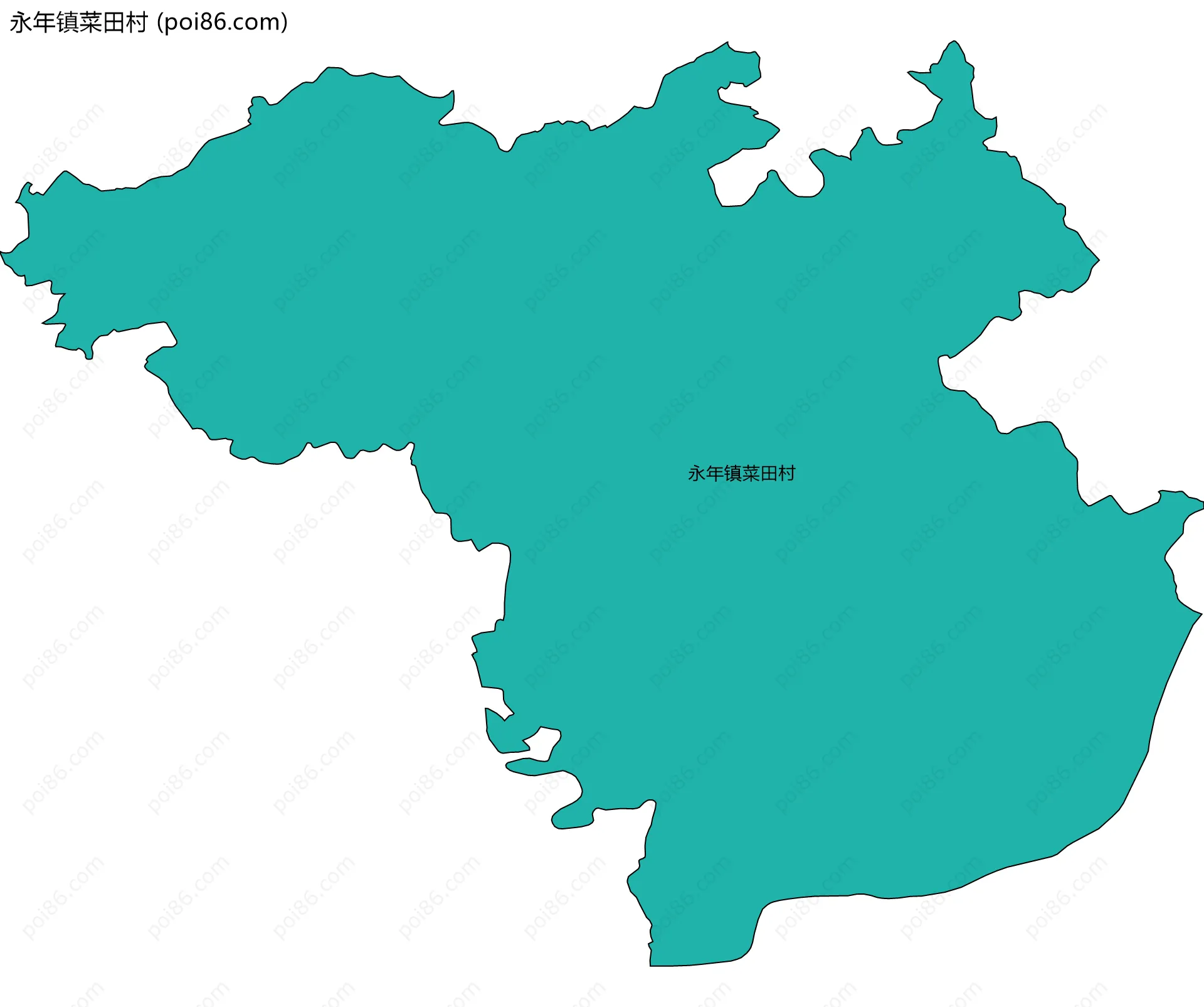 永年镇菜田村边界地图