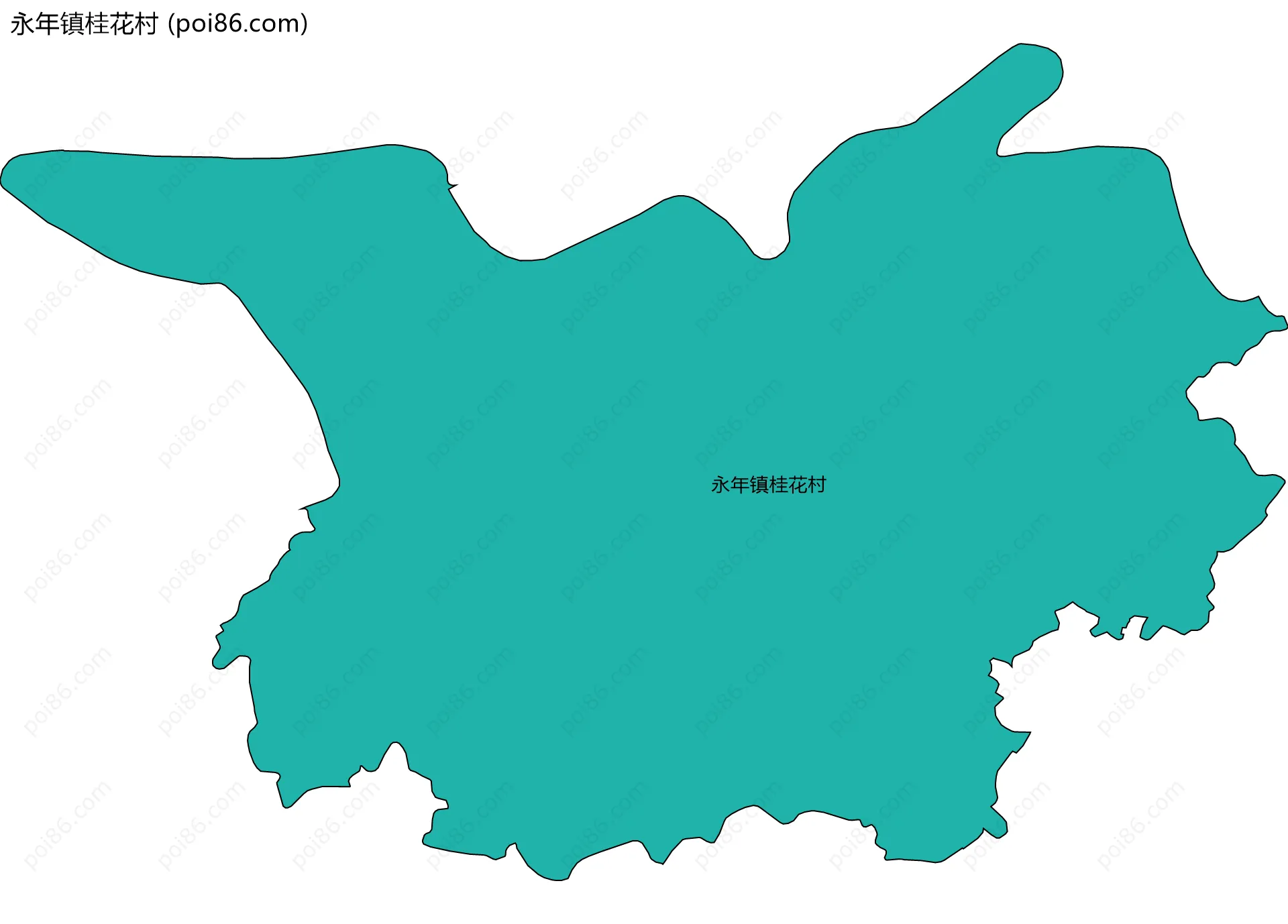 永年镇桂花村边界地图