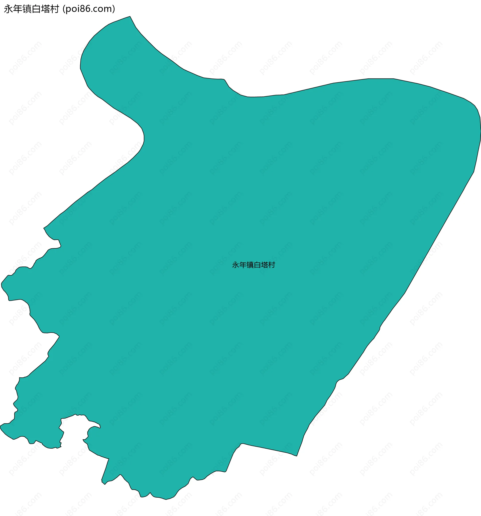 永年镇白塔村边界地图