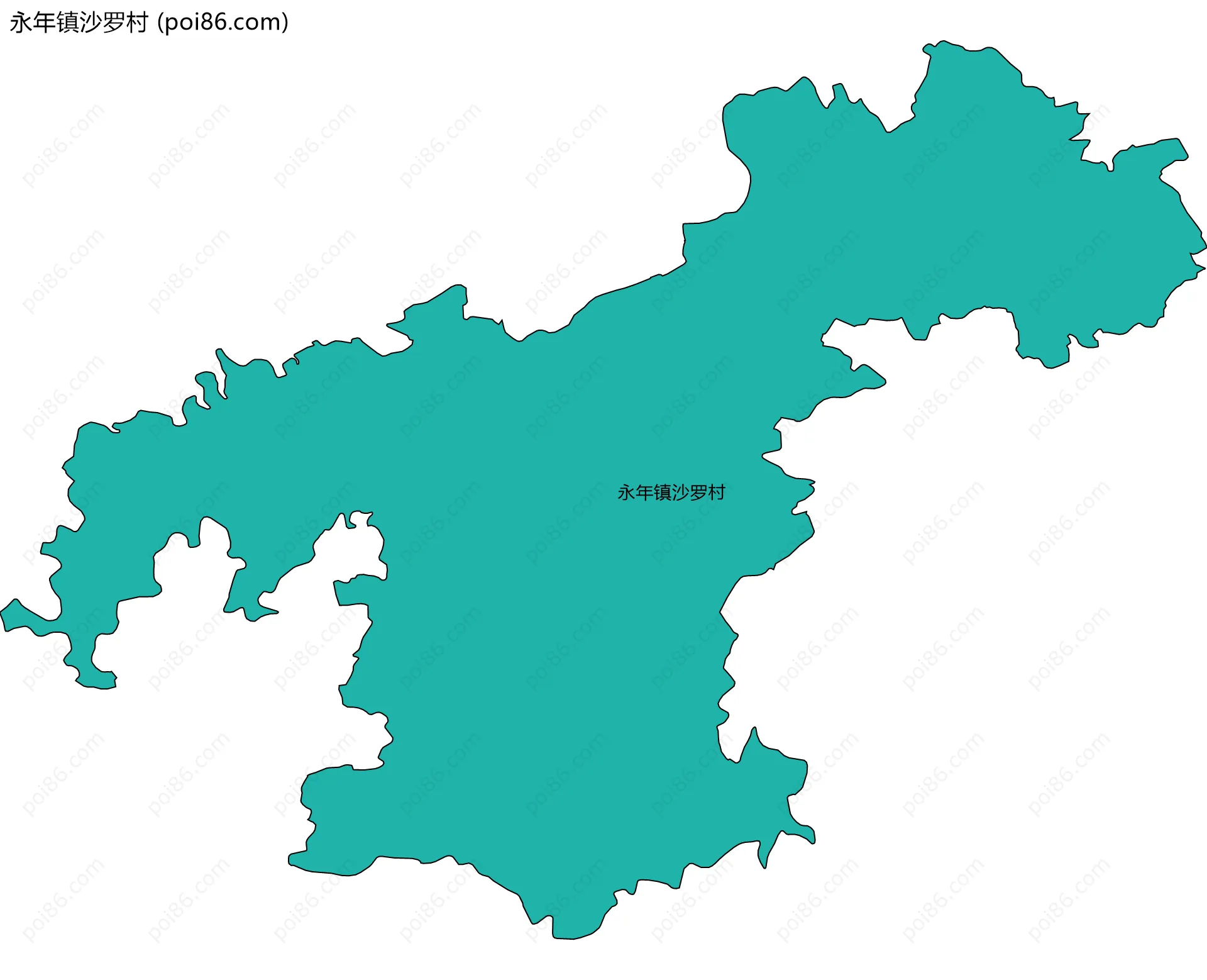 永年镇沙罗村边界地图