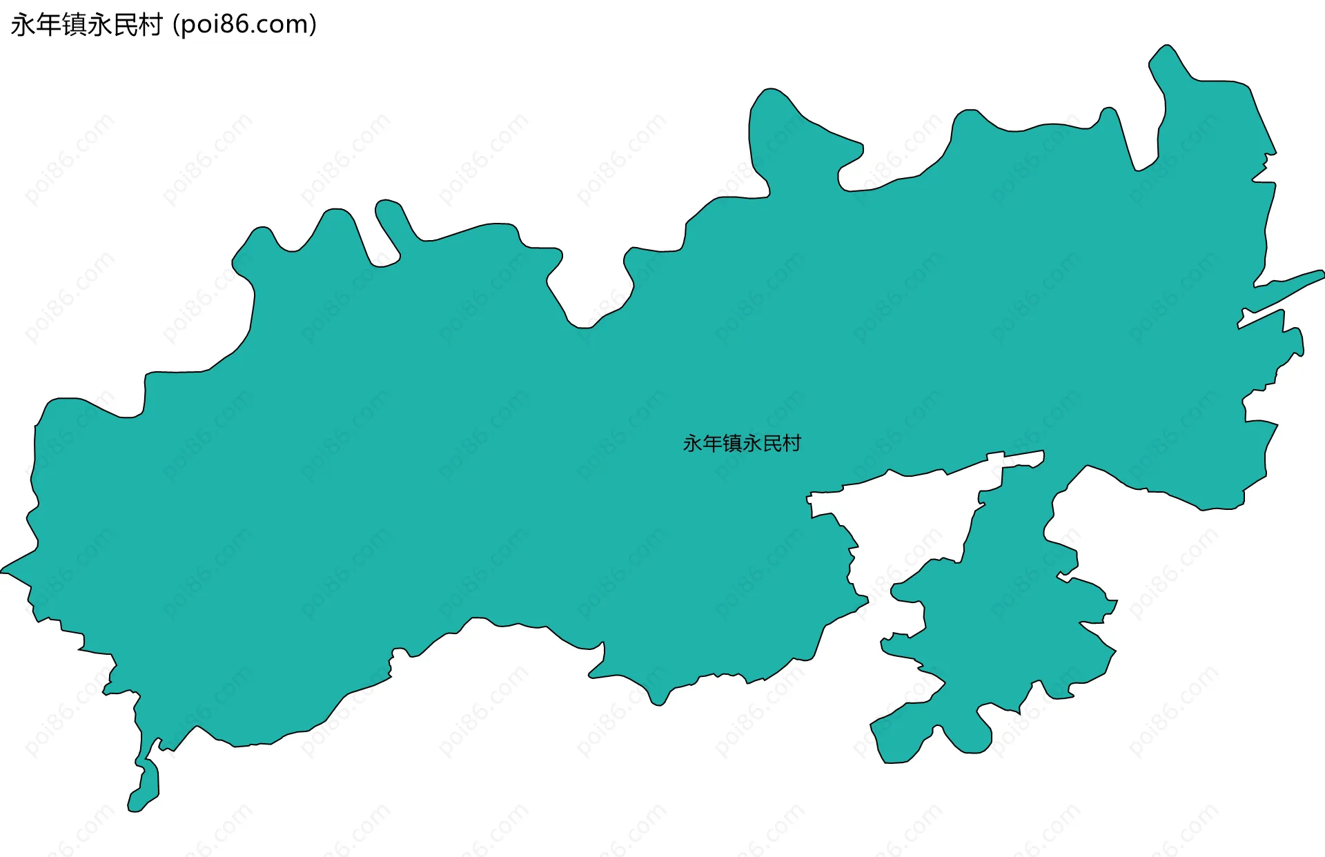 永年镇永民村边界地图