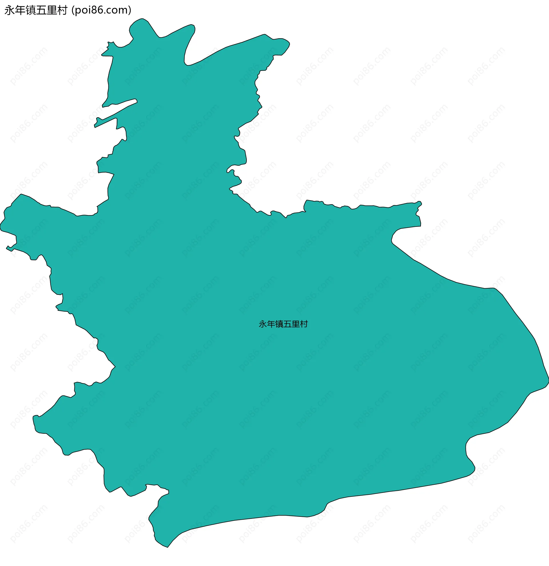 永年镇五里村边界地图
