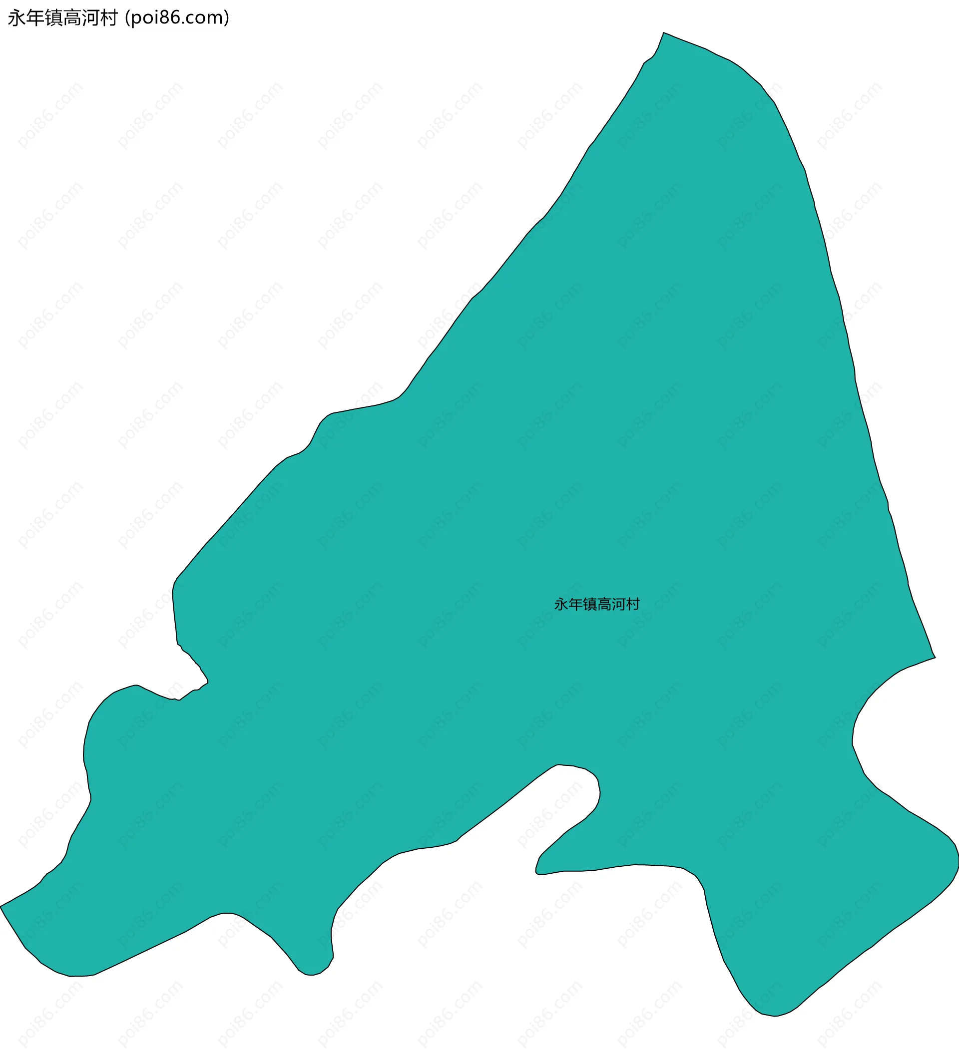 永年镇高河村边界地图