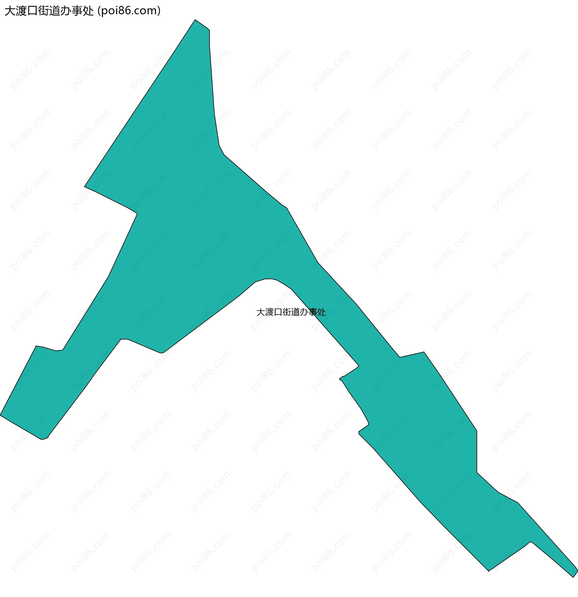 大渡口街道办事处边界地图