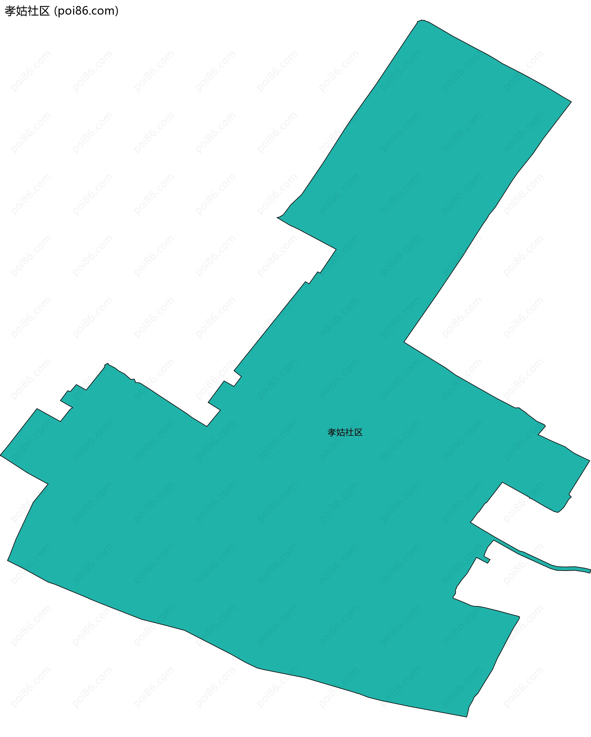 孝姑社区边界地图