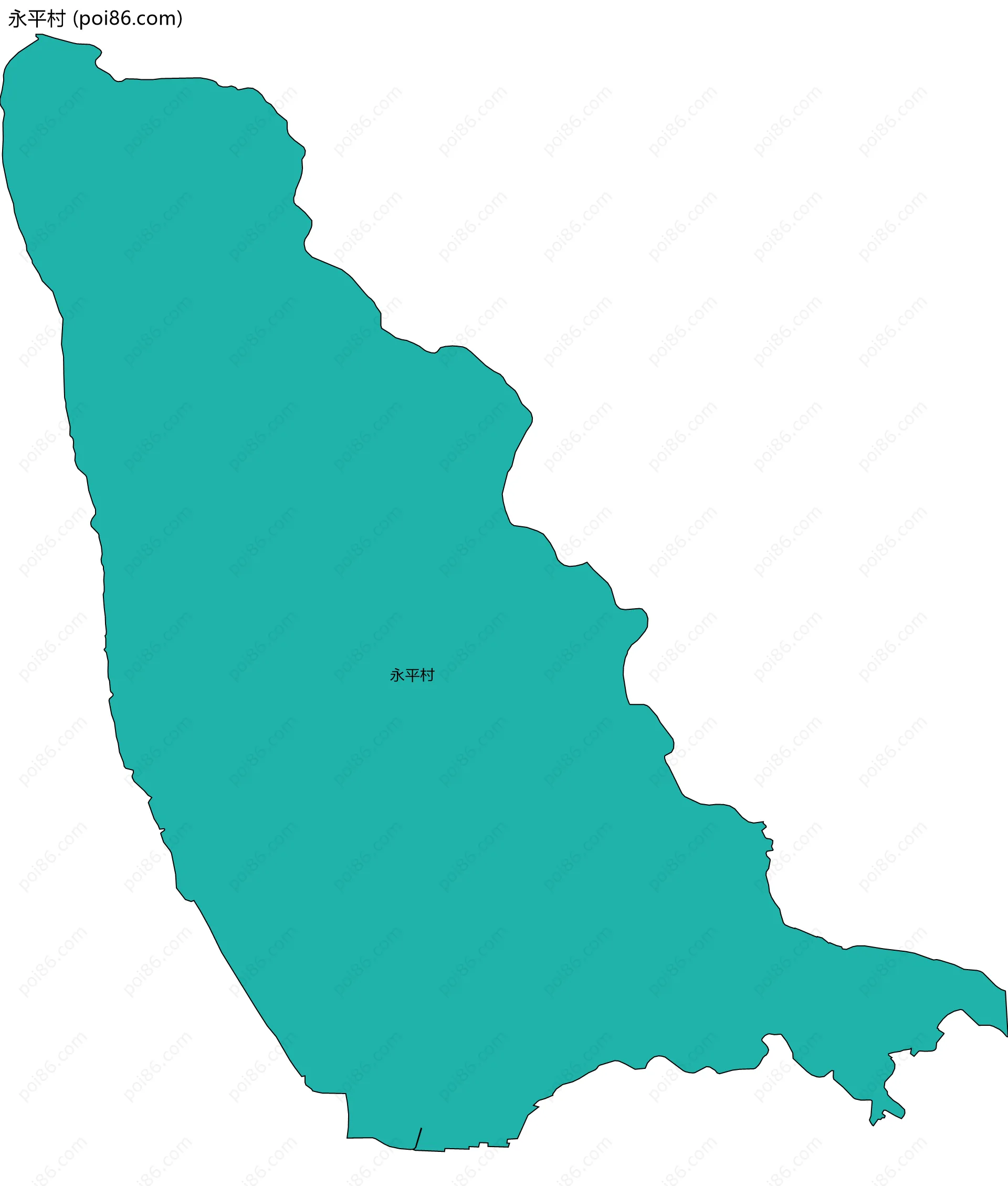 永平村边界地图