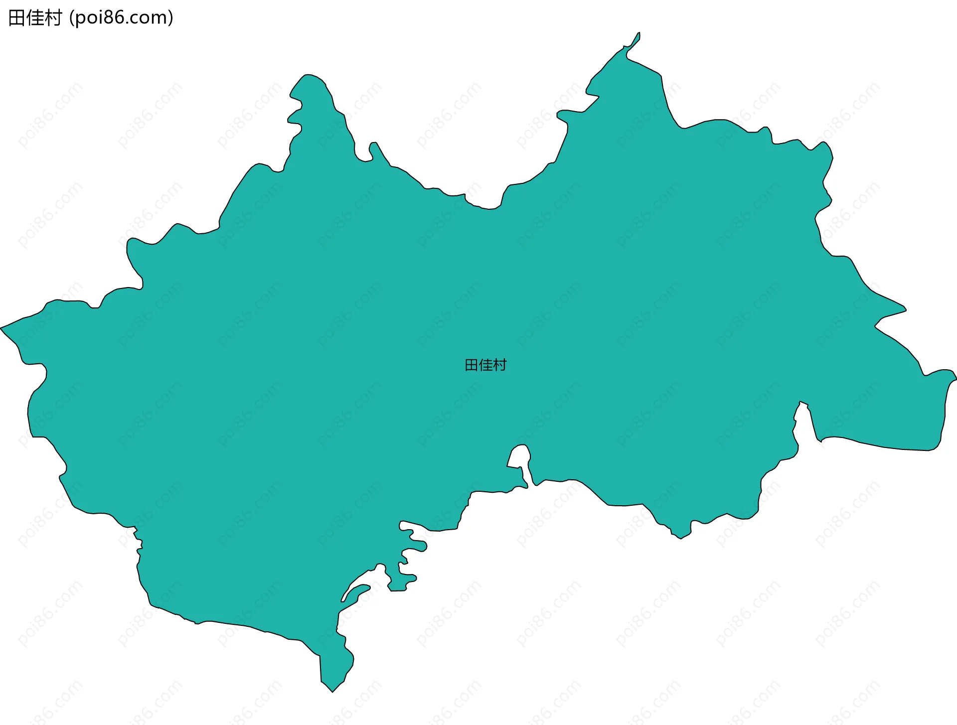 田佳村边界地图