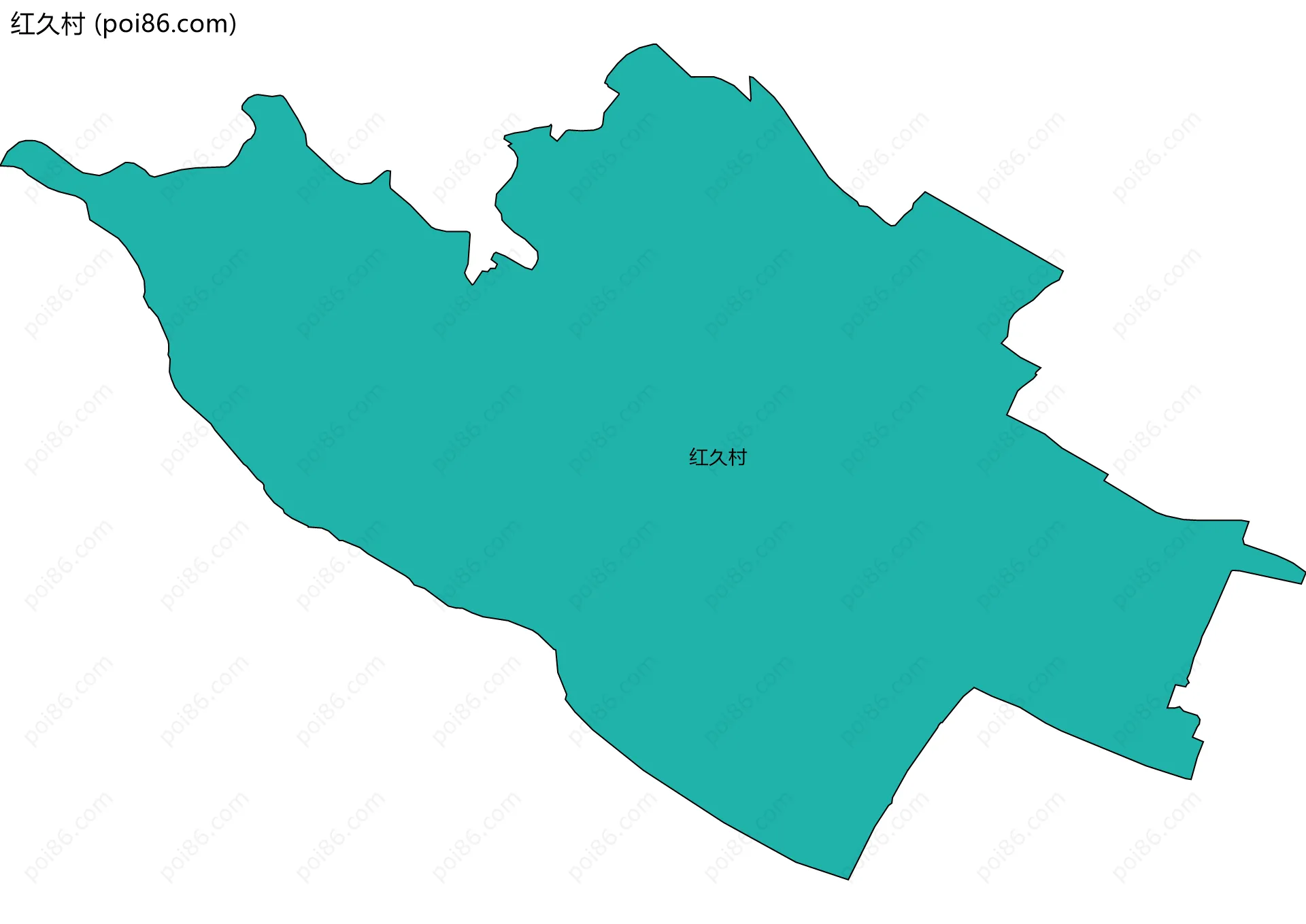 红久村边界地图