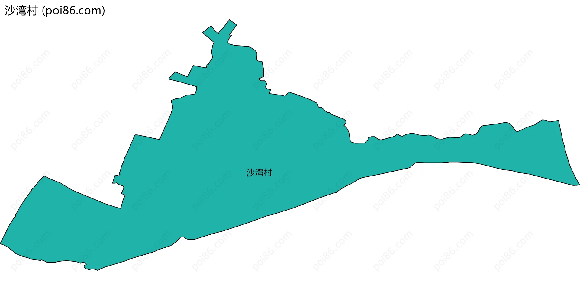 沙湾村边界地图