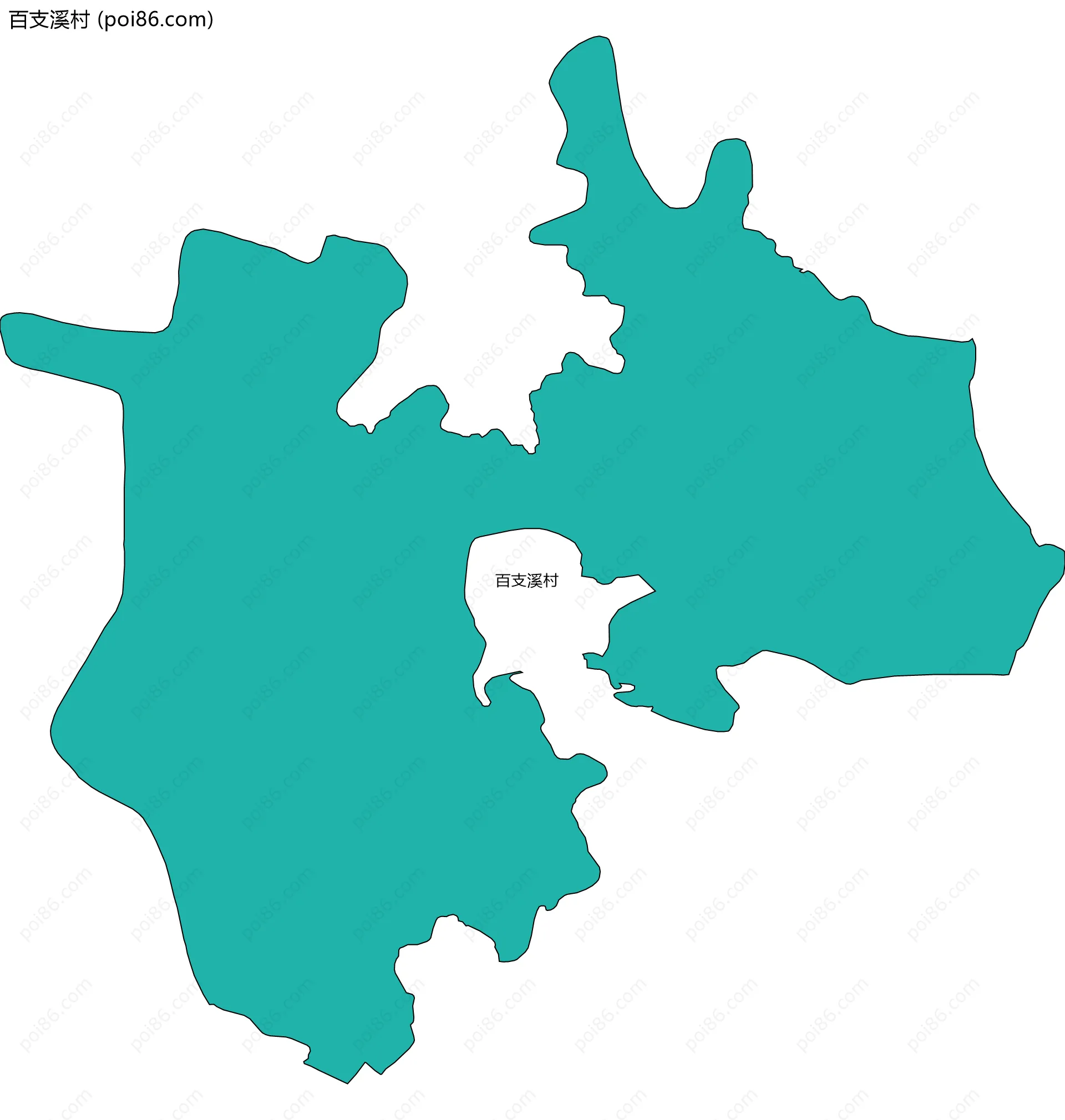 百支溪村边界地图