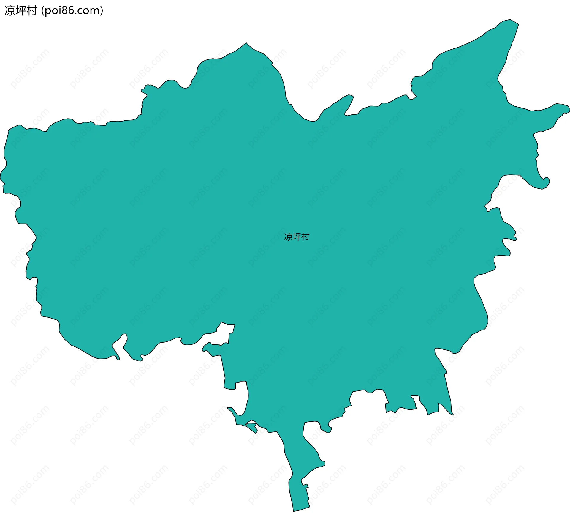 凉坪村边界地图