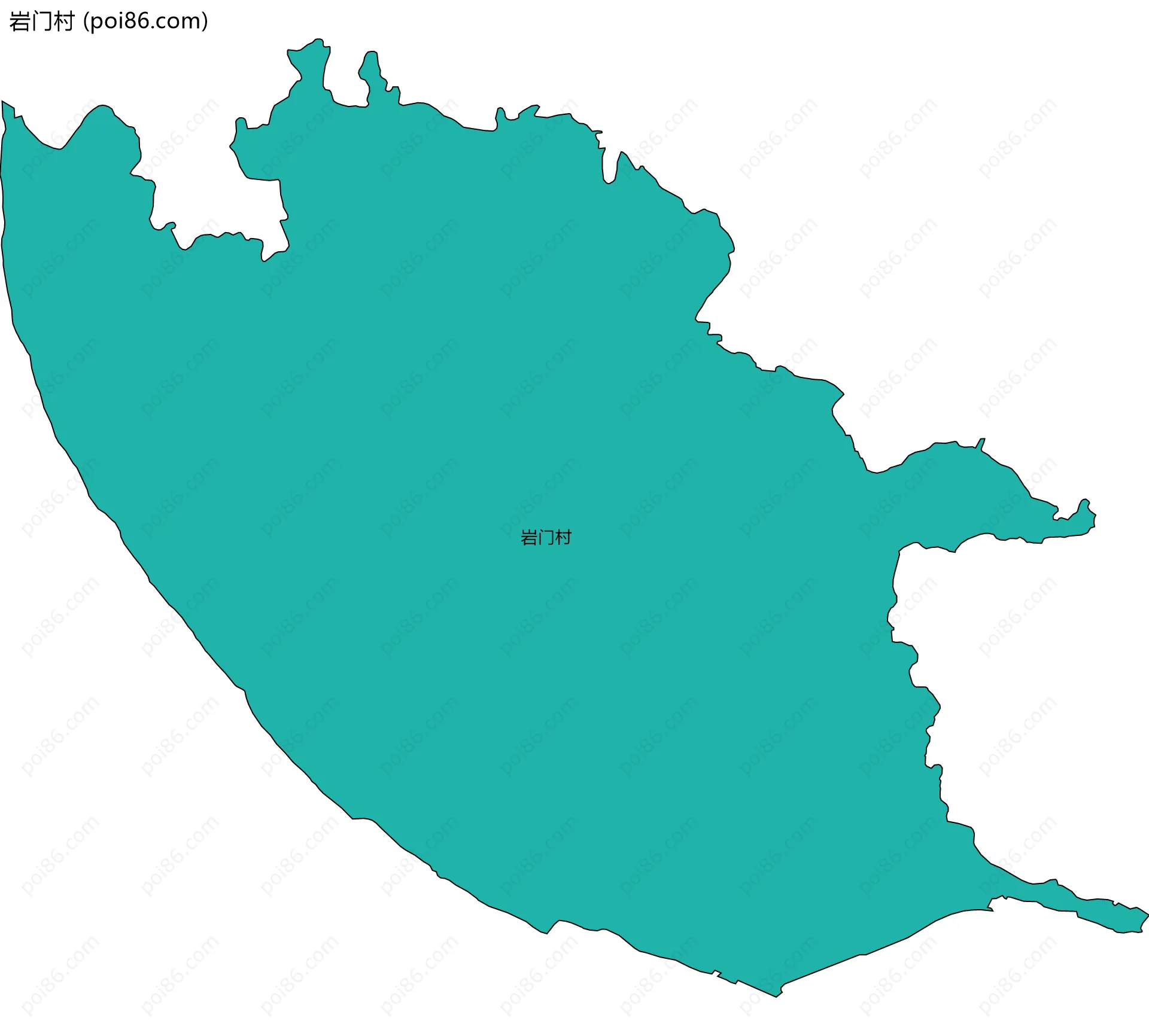 岩门村边界地图