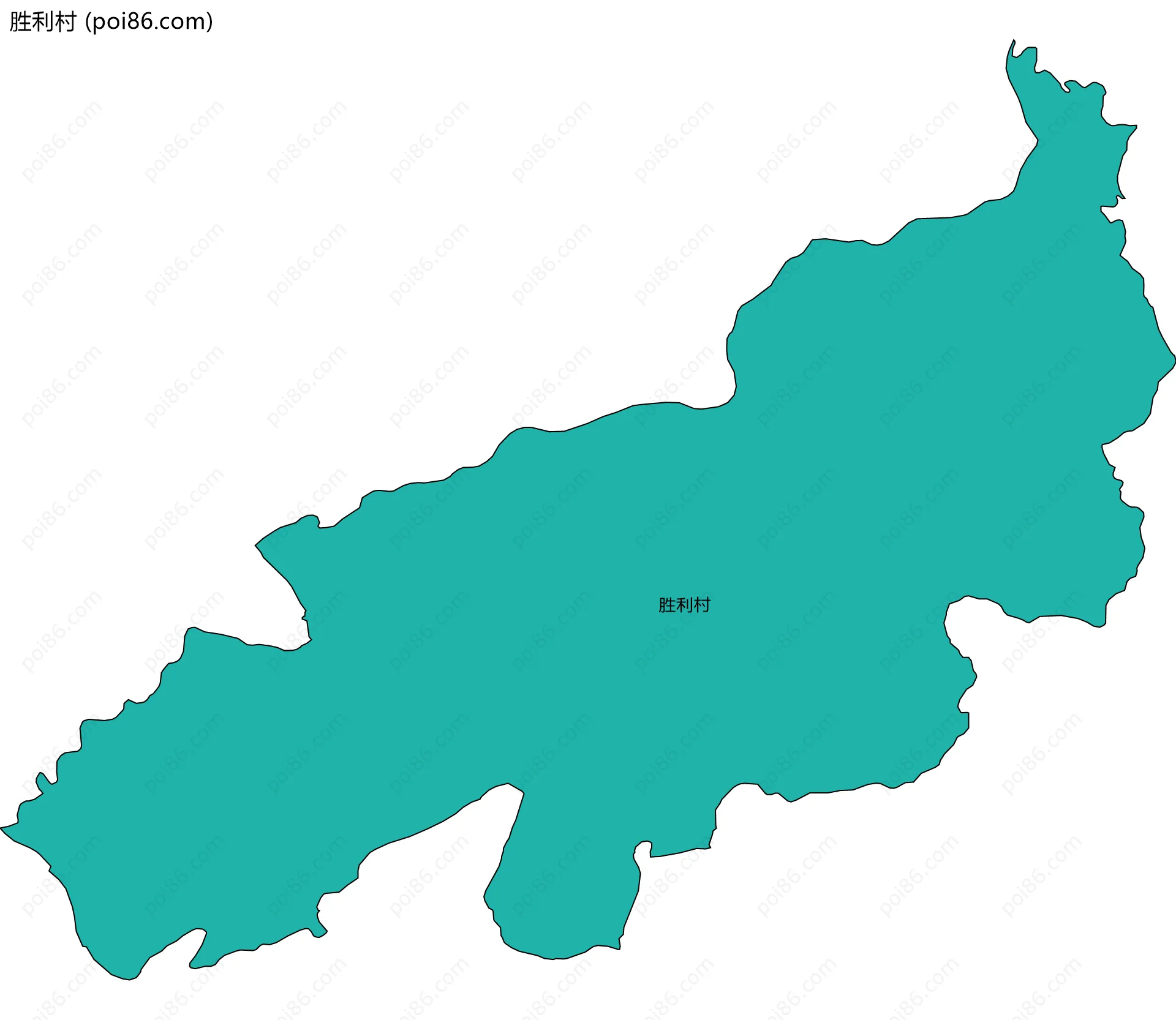 胜利村边界地图