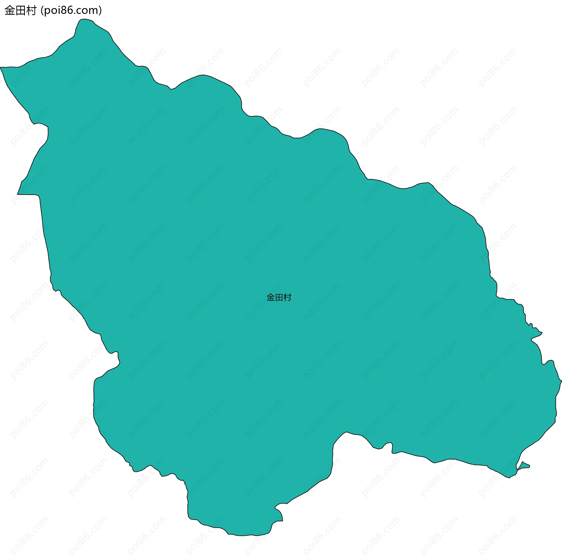 金田村边界地图
