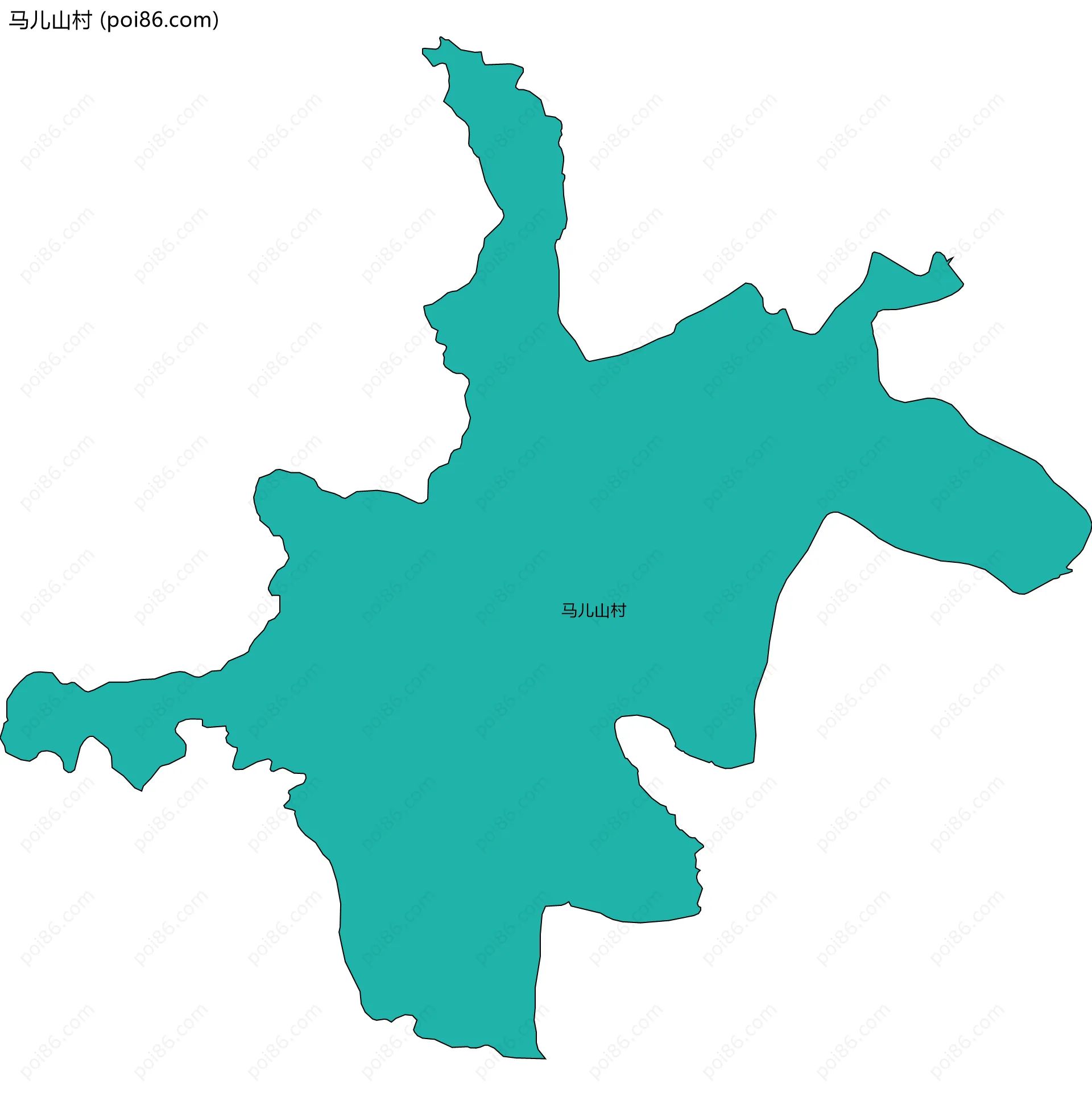 马儿山村边界地图