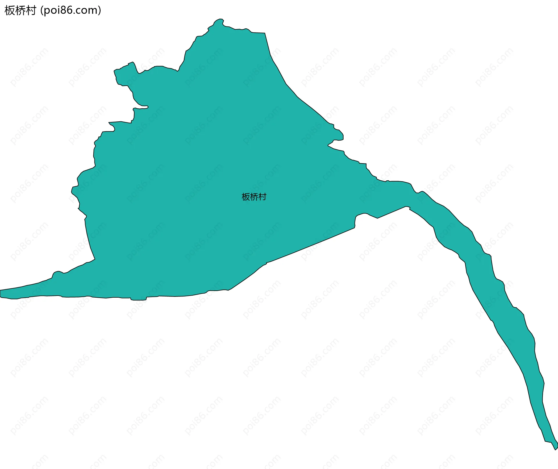 板桥村边界地图