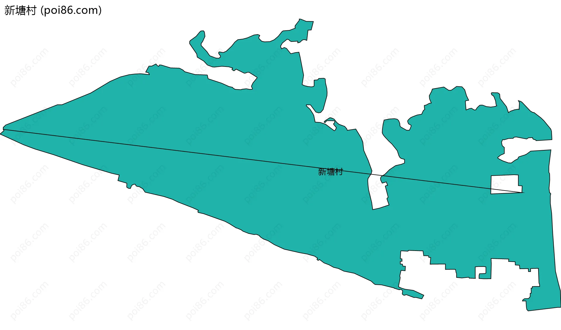 新塘村边界地图