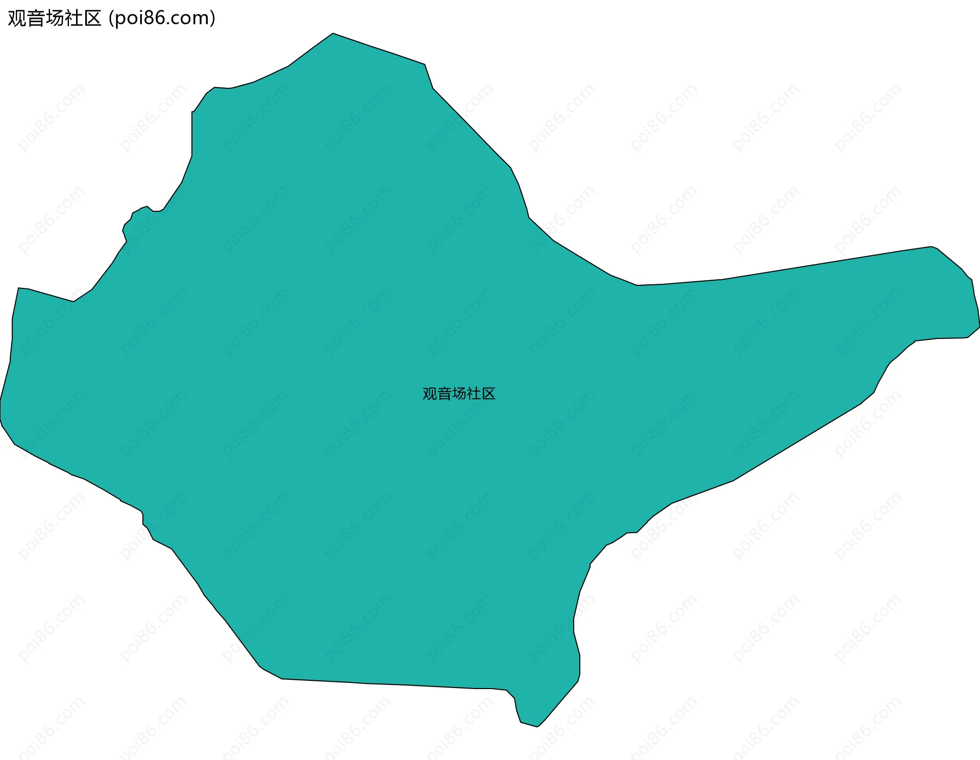 观音场社区边界地图