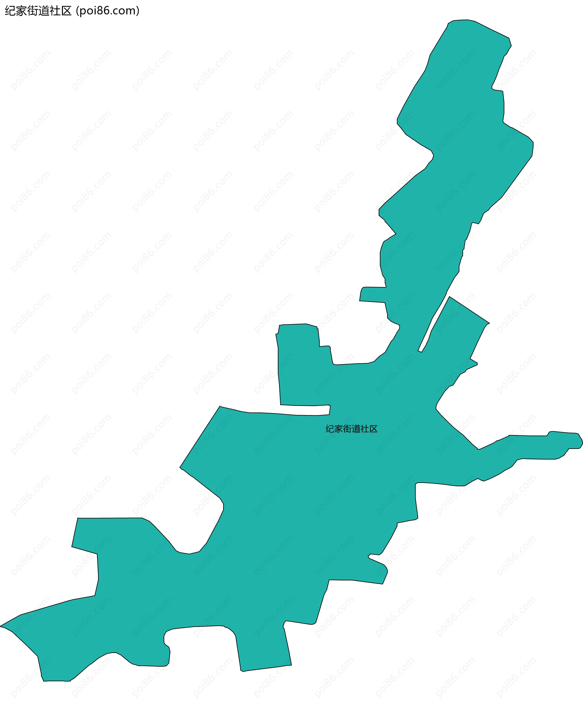 纪家街道社区边界地图