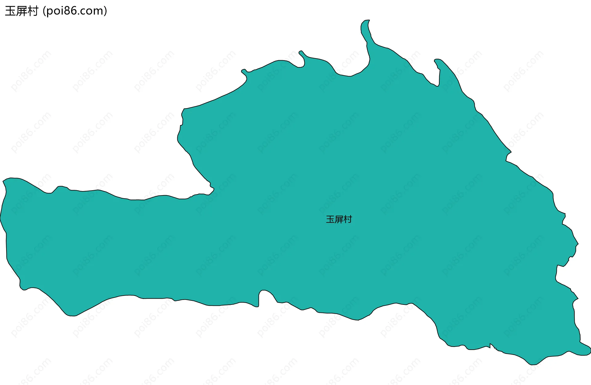 玉屏村边界地图