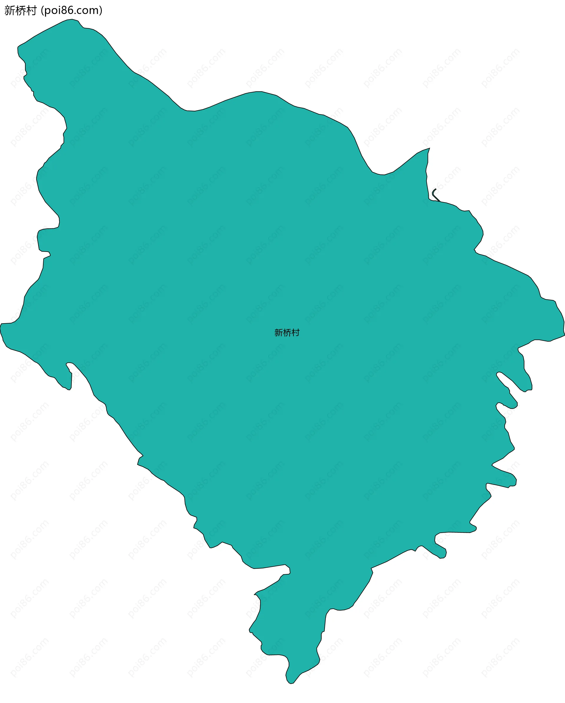 新桥村边界地图