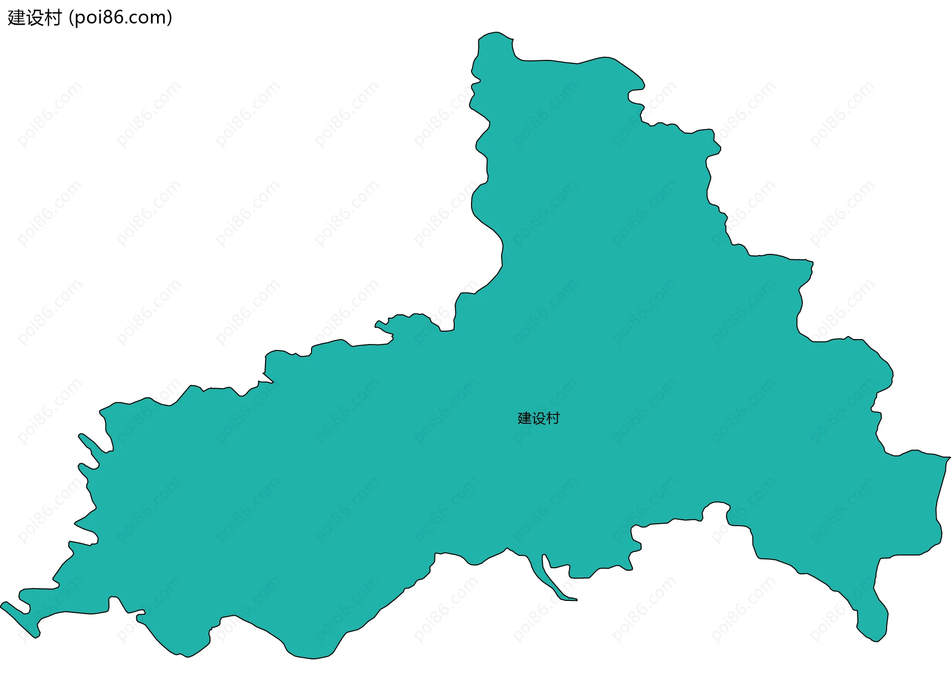 建设村边界地图