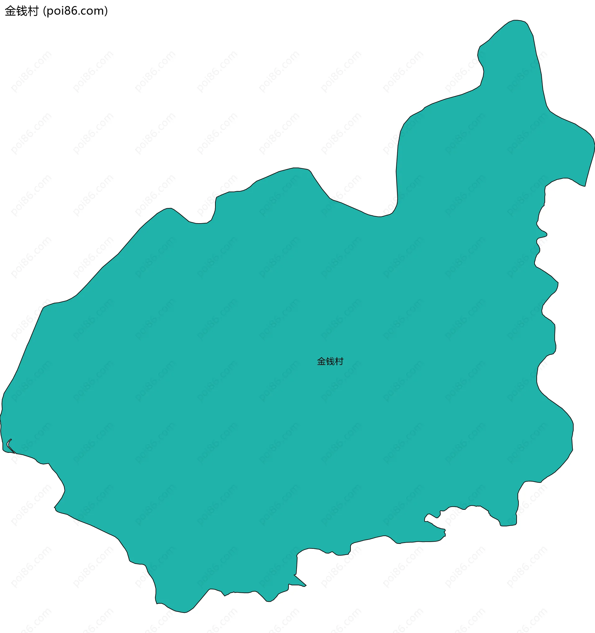 金钱村边界地图