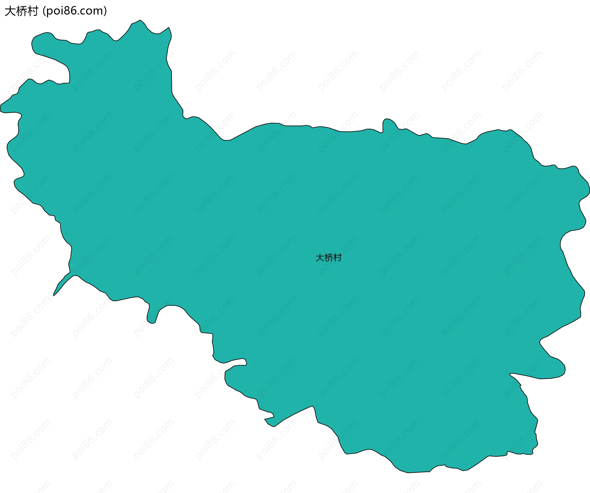 大桥村边界地图