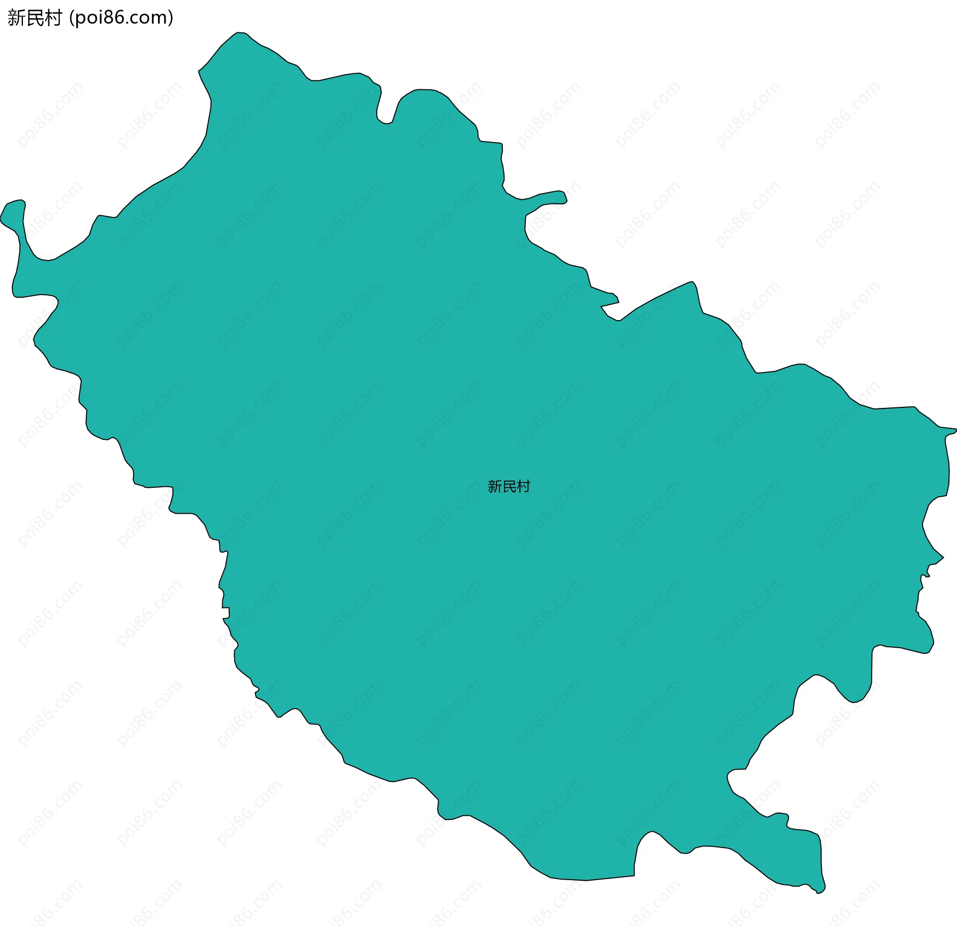 新民村边界地图