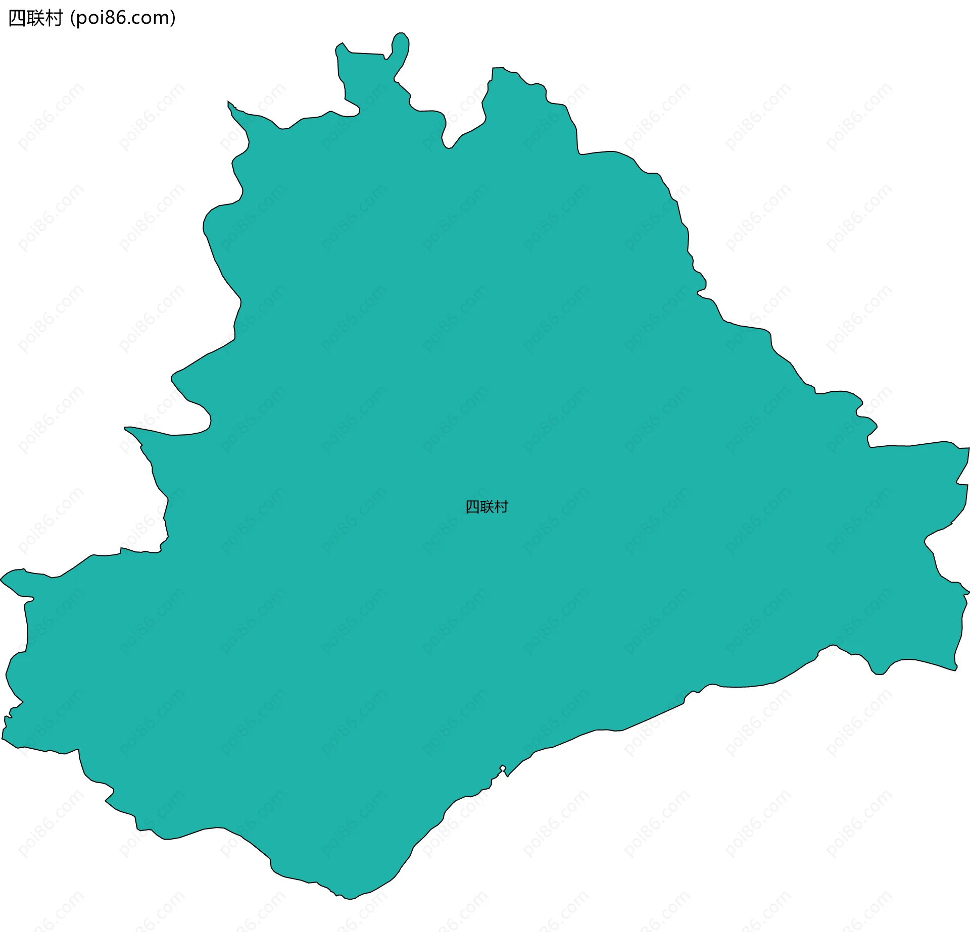 四联村边界地图