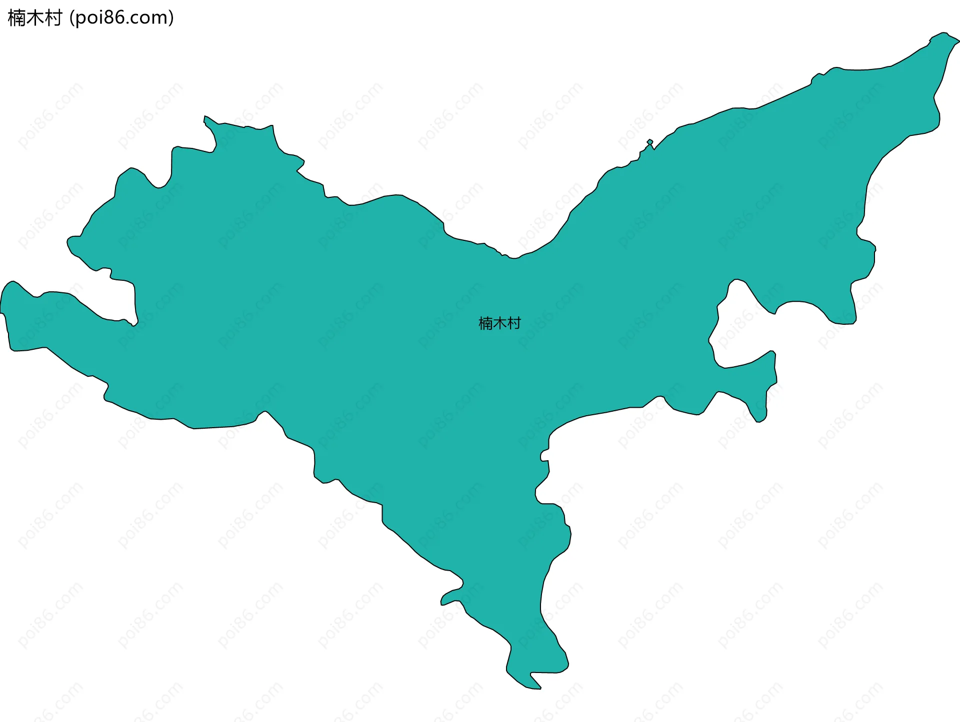 楠木村边界地图