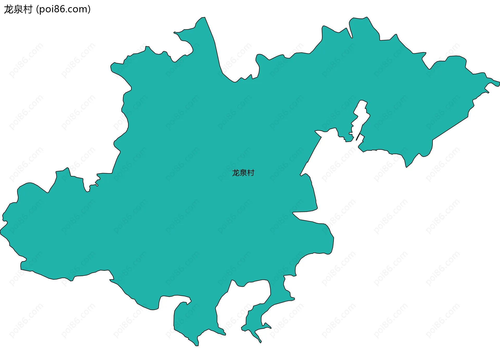 龙泉村边界地图