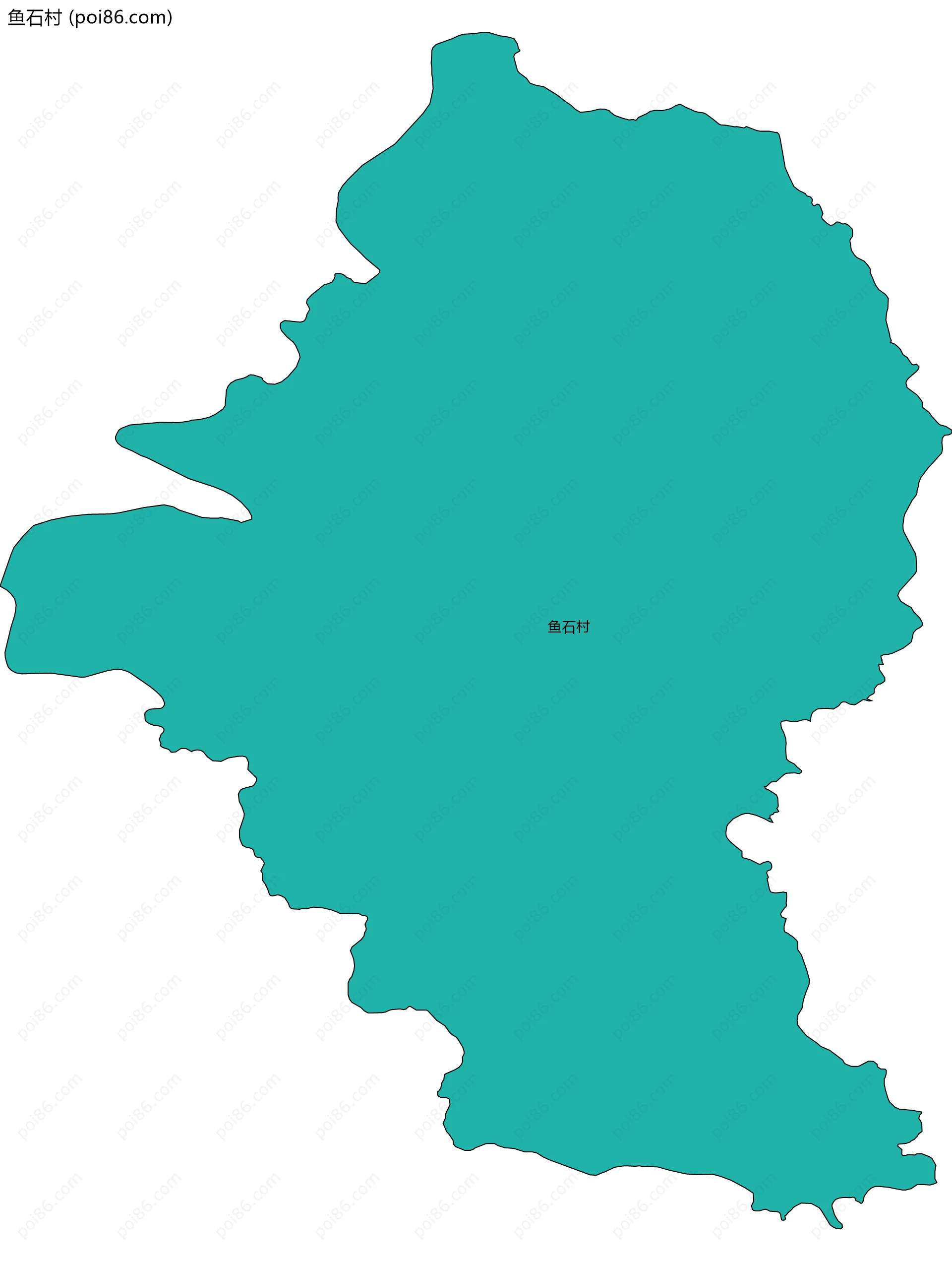 鱼石村边界地图