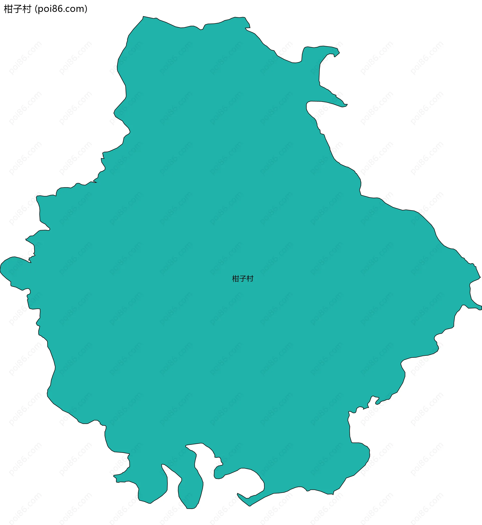 柑子村边界地图