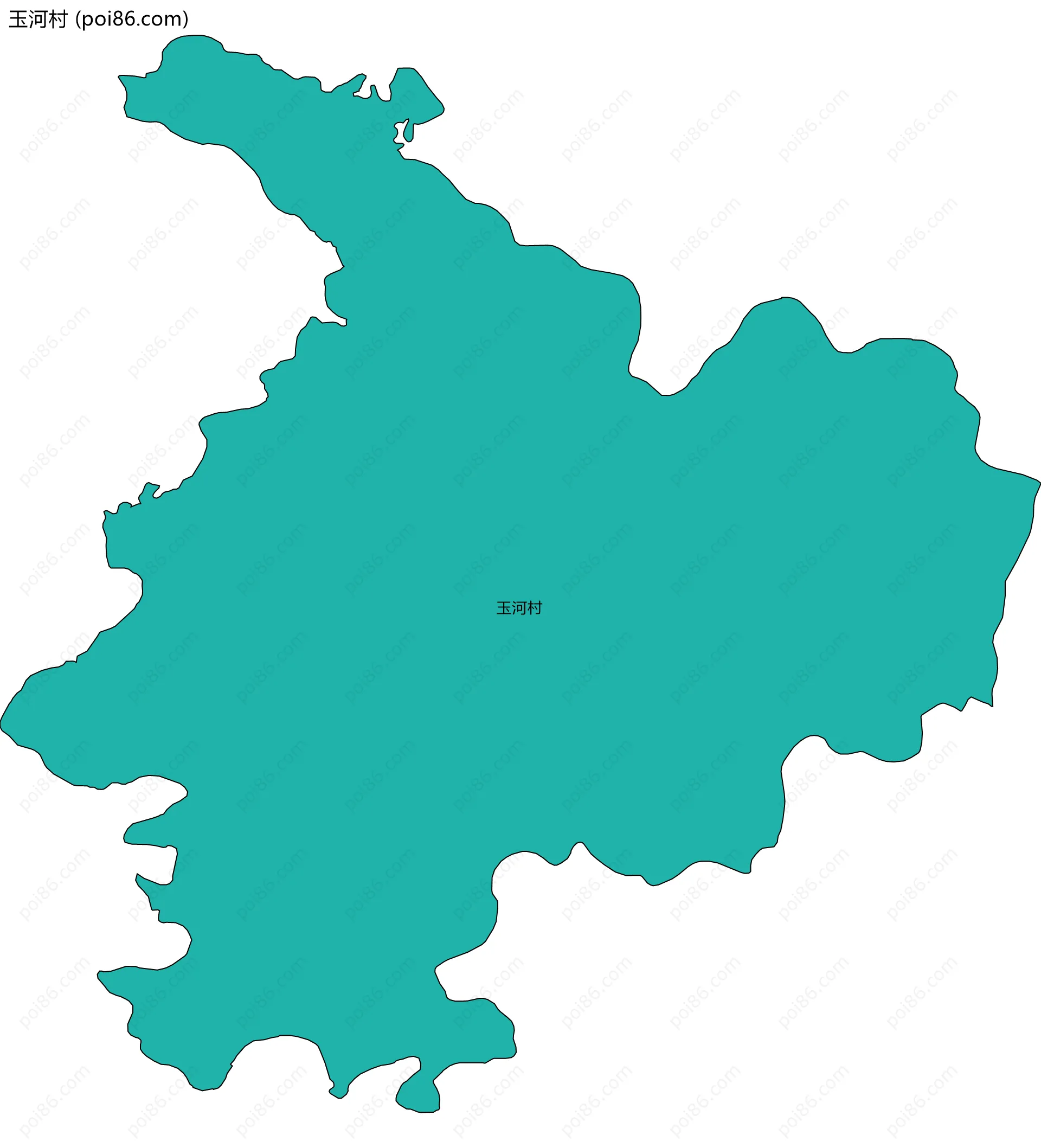 玉河村边界地图