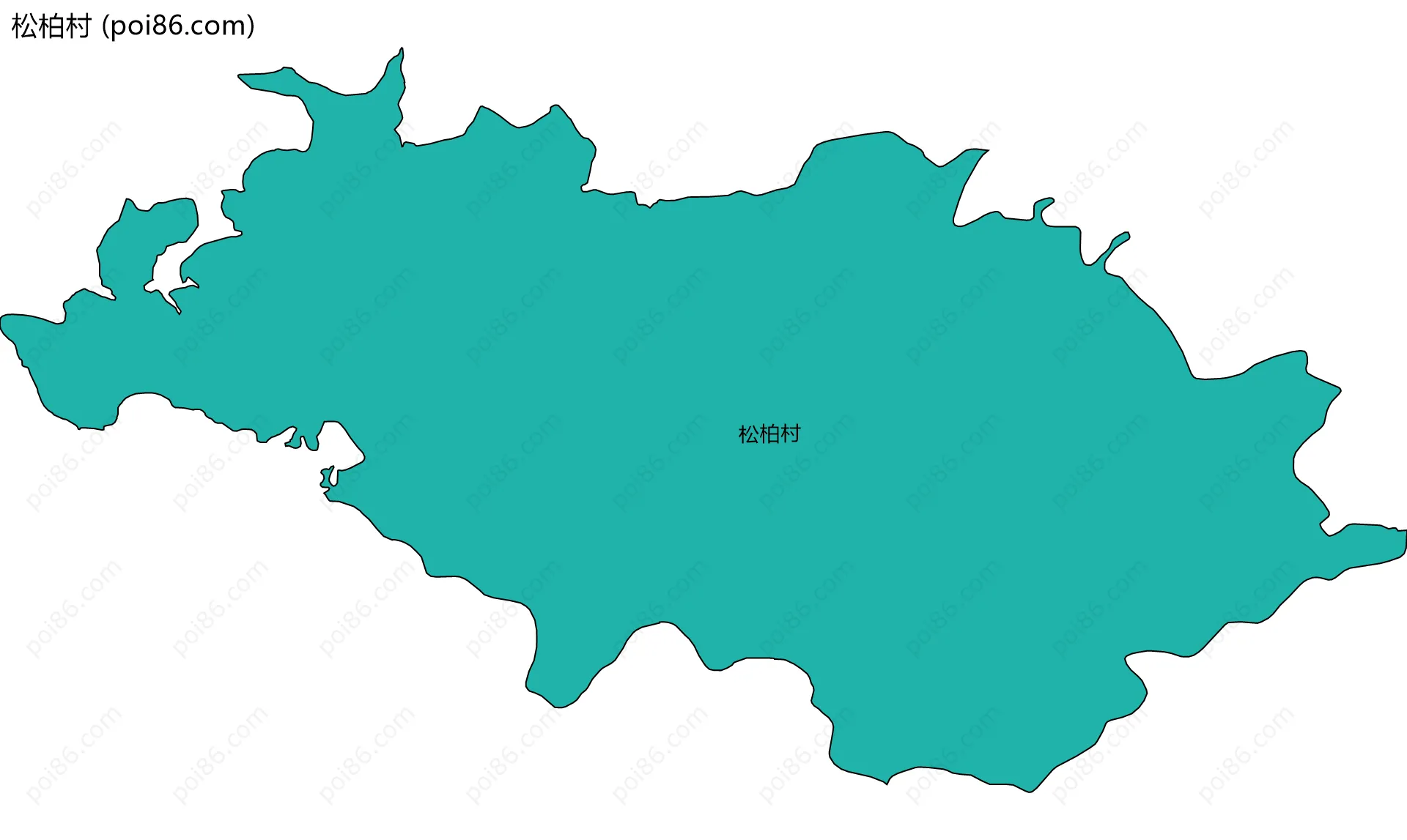 松柏村边界地图