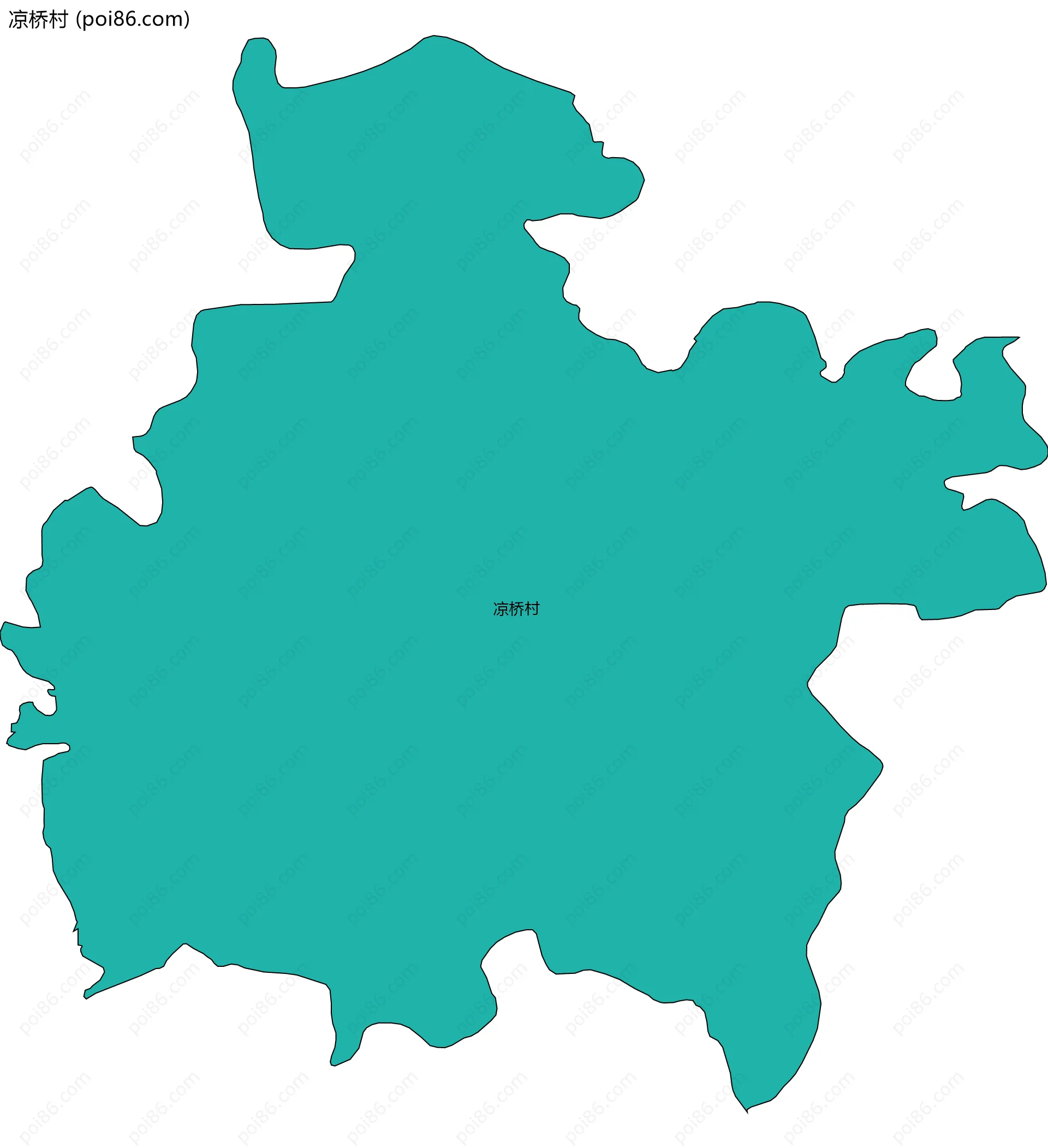 凉桥村边界地图