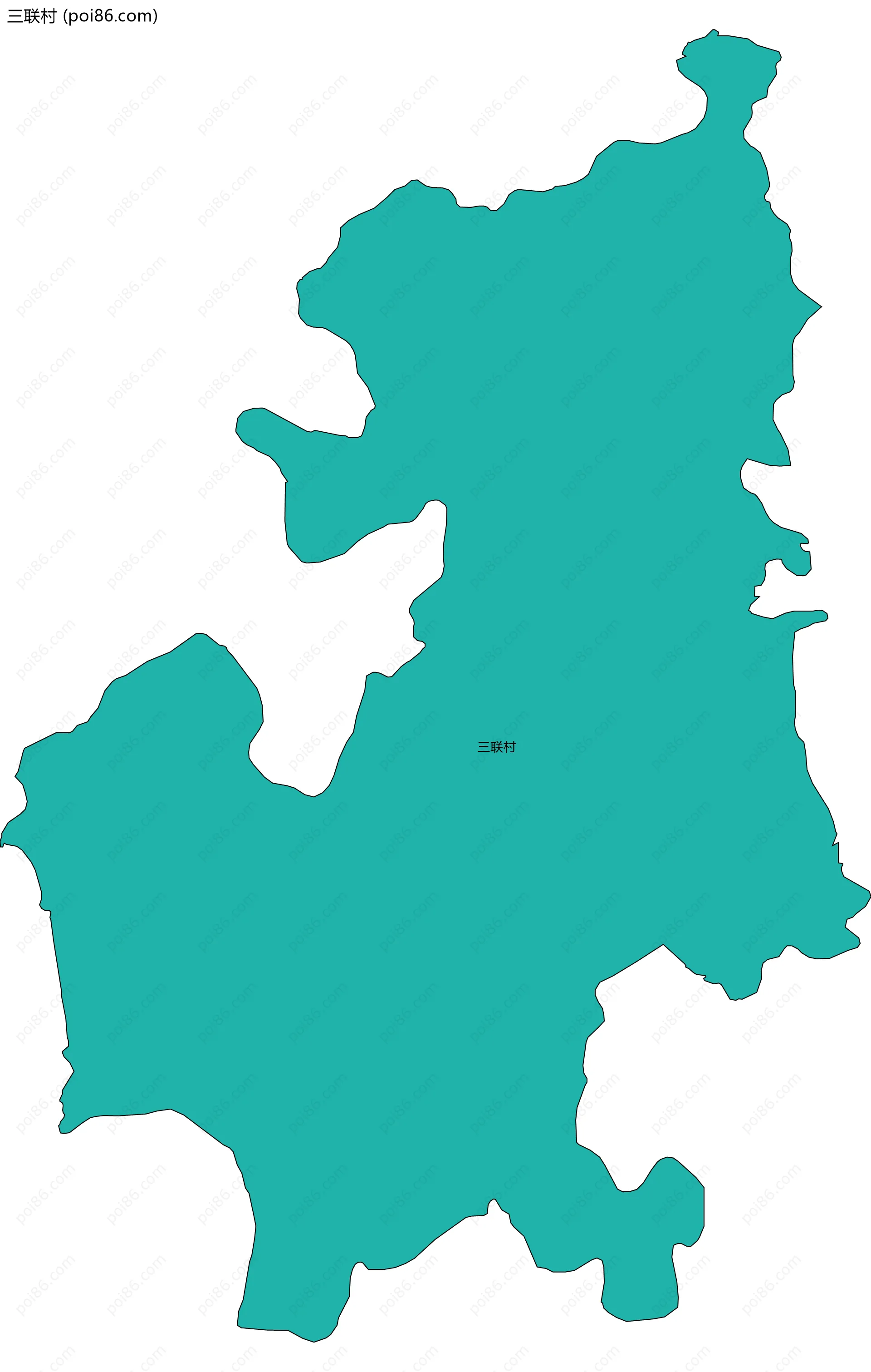 三联村边界地图