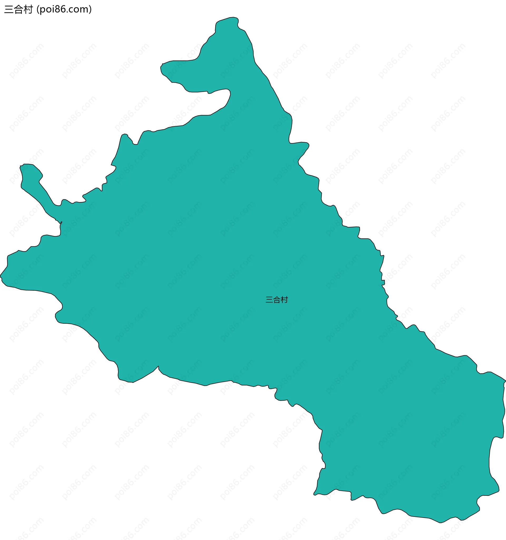三合村边界地图