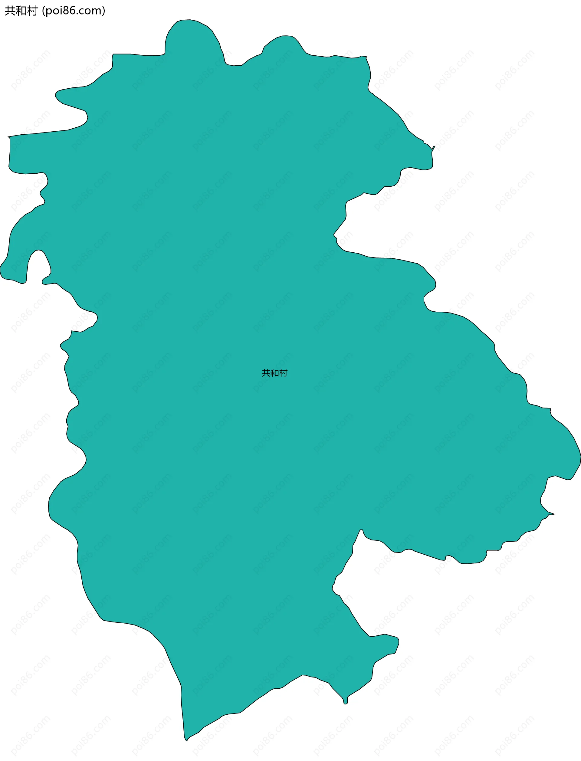 共和村边界地图