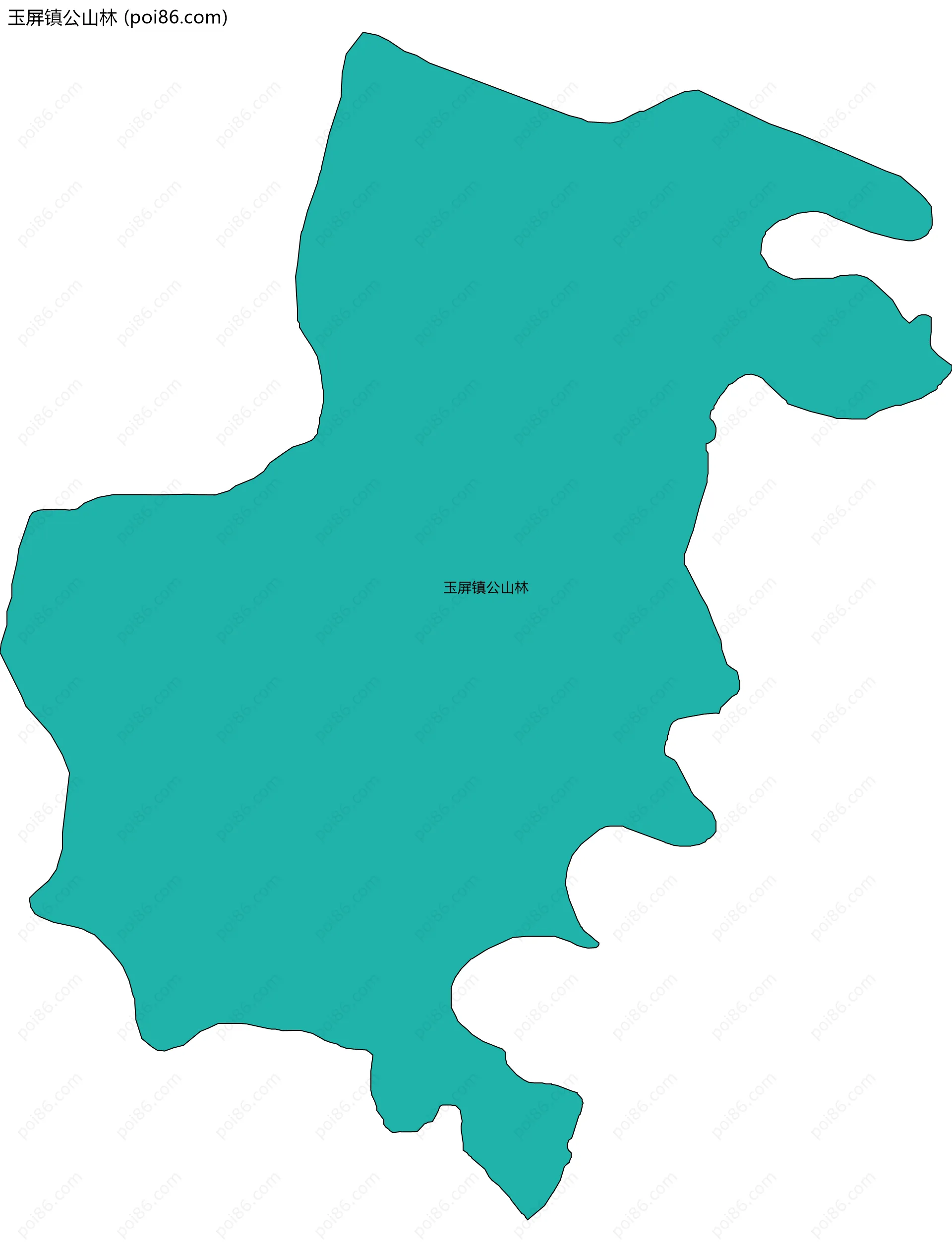 玉屏镇公山林边界地图