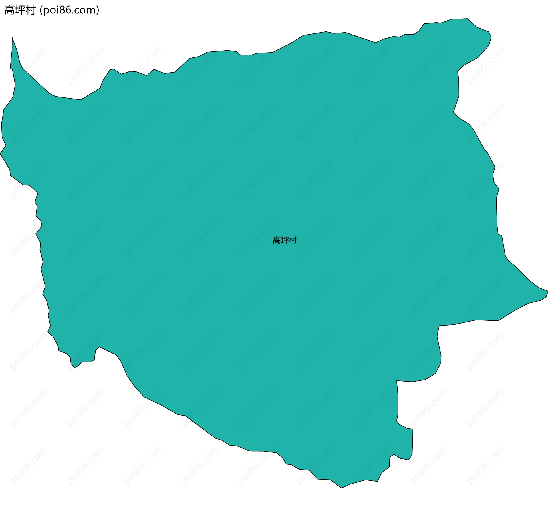 高坪村边界地图