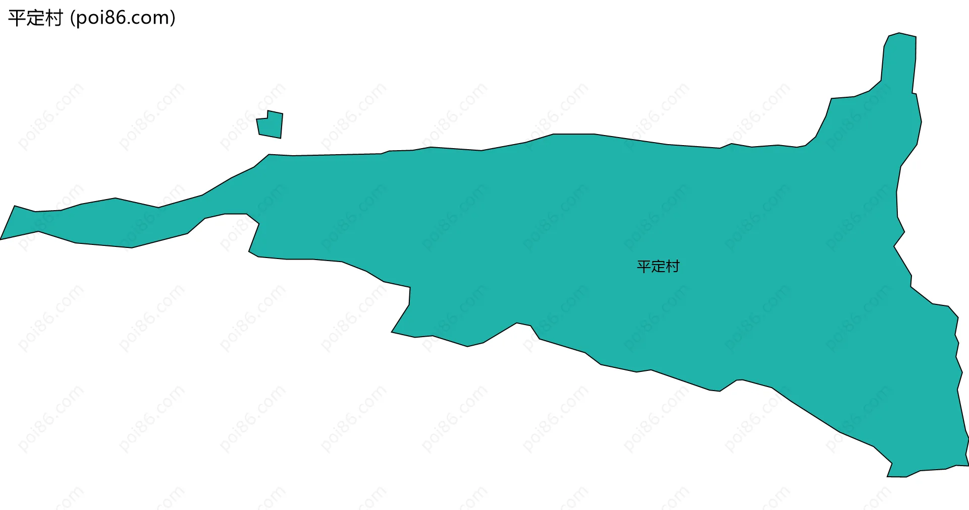 平定村边界地图