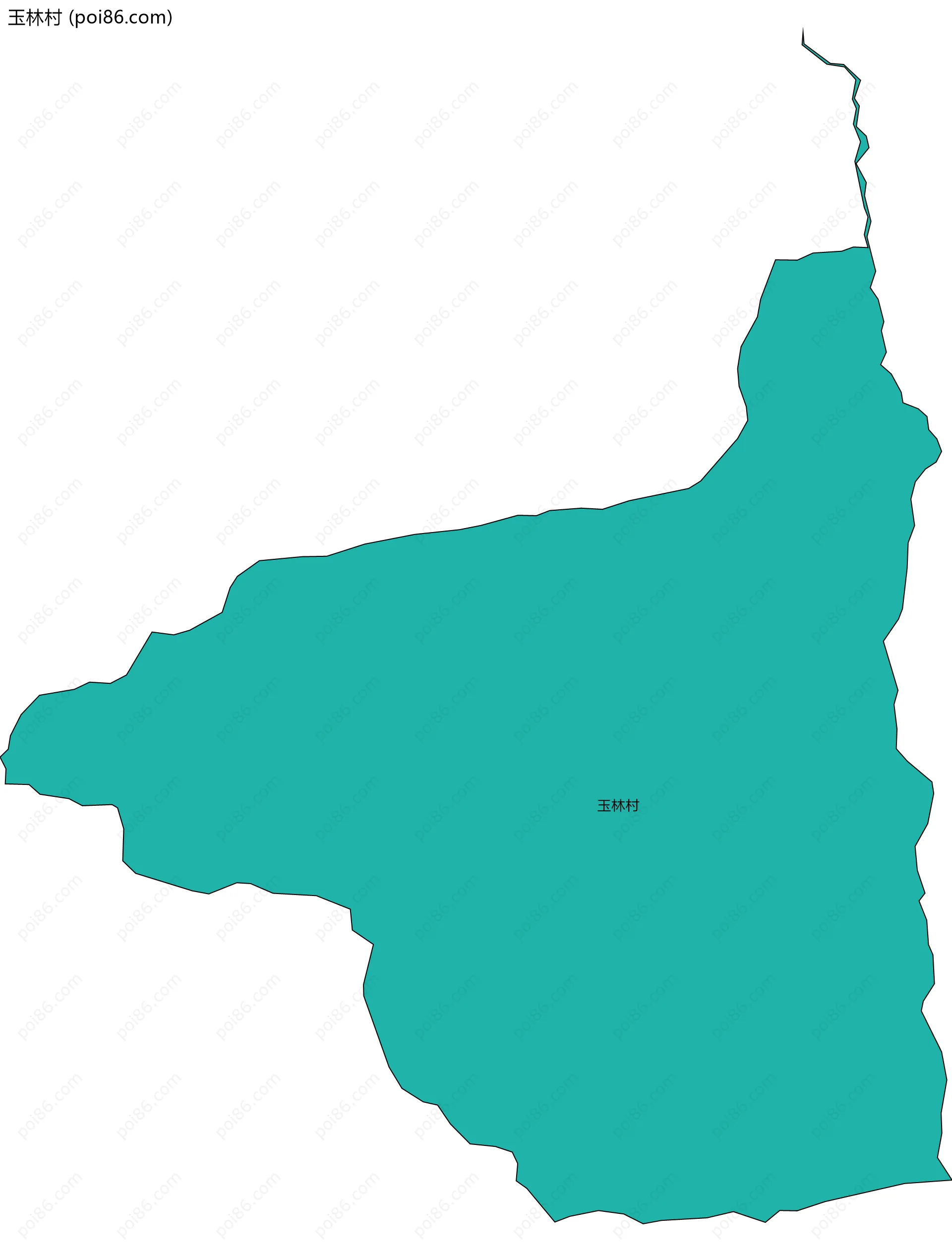 玉林村边界地图